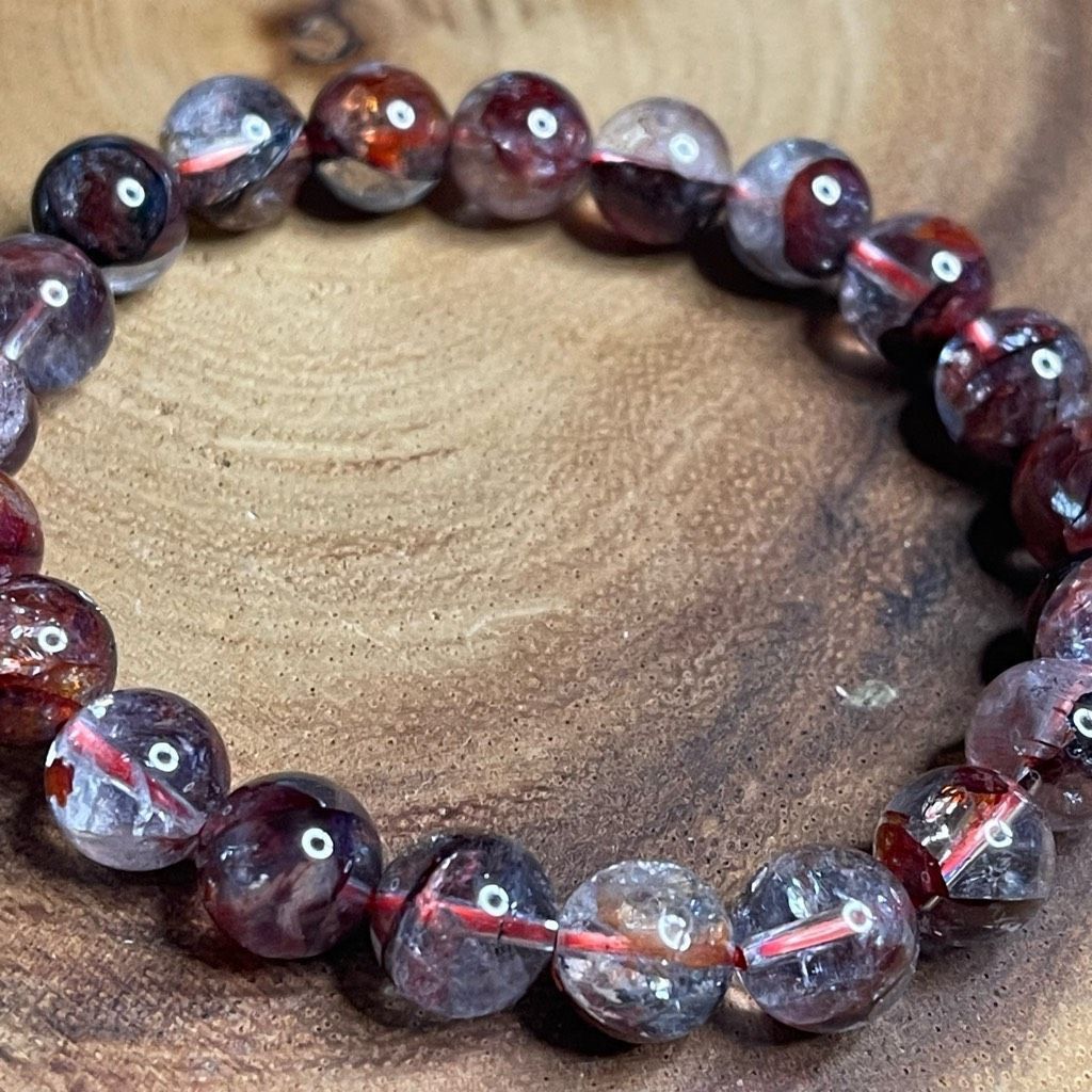 Other Fire Quartz beaded stretch bracelet ONE NEW reiki meditation crystal healing 8mm Size ONE SIZE - 2 Thumbnail