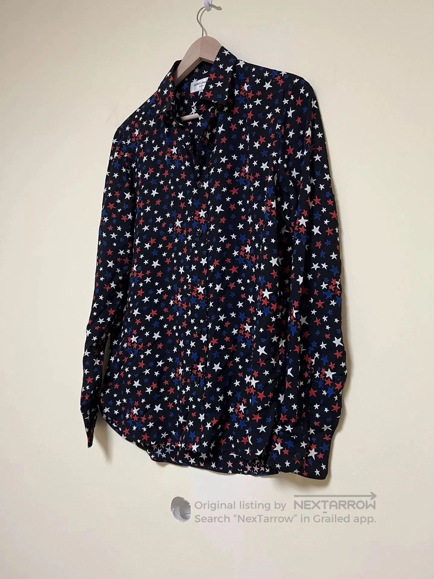Saint Laurent Paris Saint Laurent Star Print Silk Shirt. Size S / US 4 / IT 40 - 8 Thumbnail