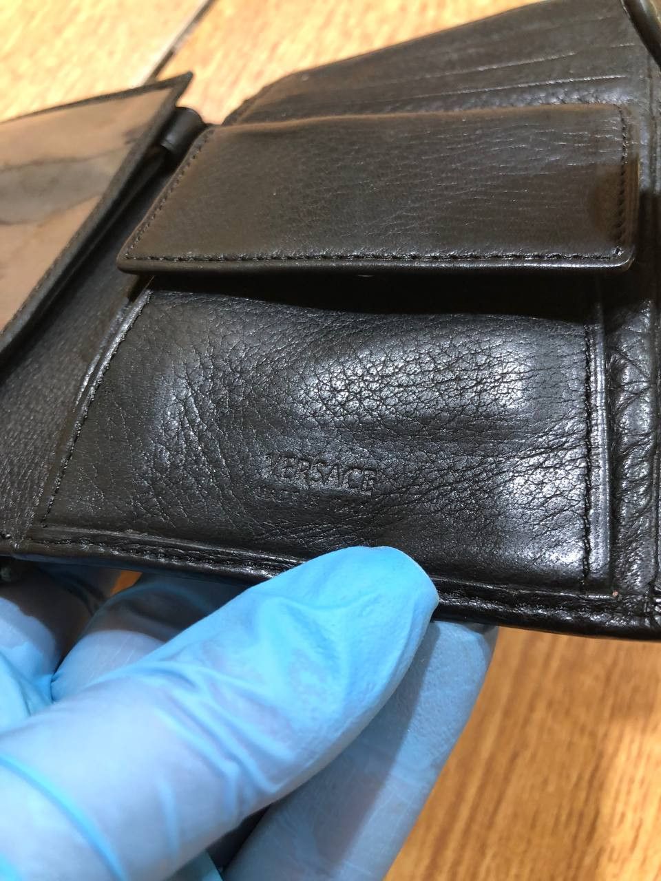 Versace Versace Black Leather Medusa Head Wallet Size ONE SIZE - 2 Thumbnail