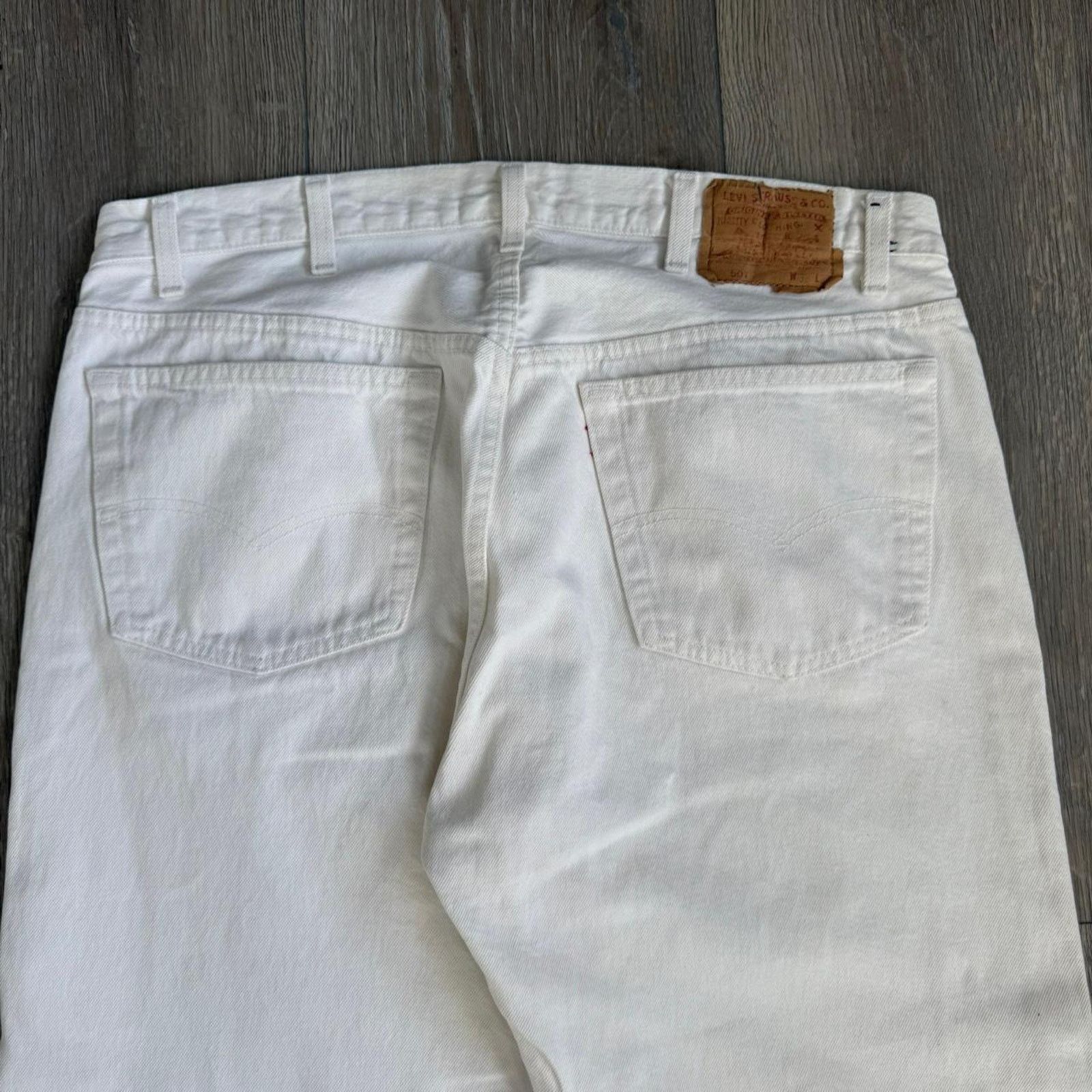 Levi's Vintage 90s levis 501 jeans in white Size US 37 - 2 Thumbnail