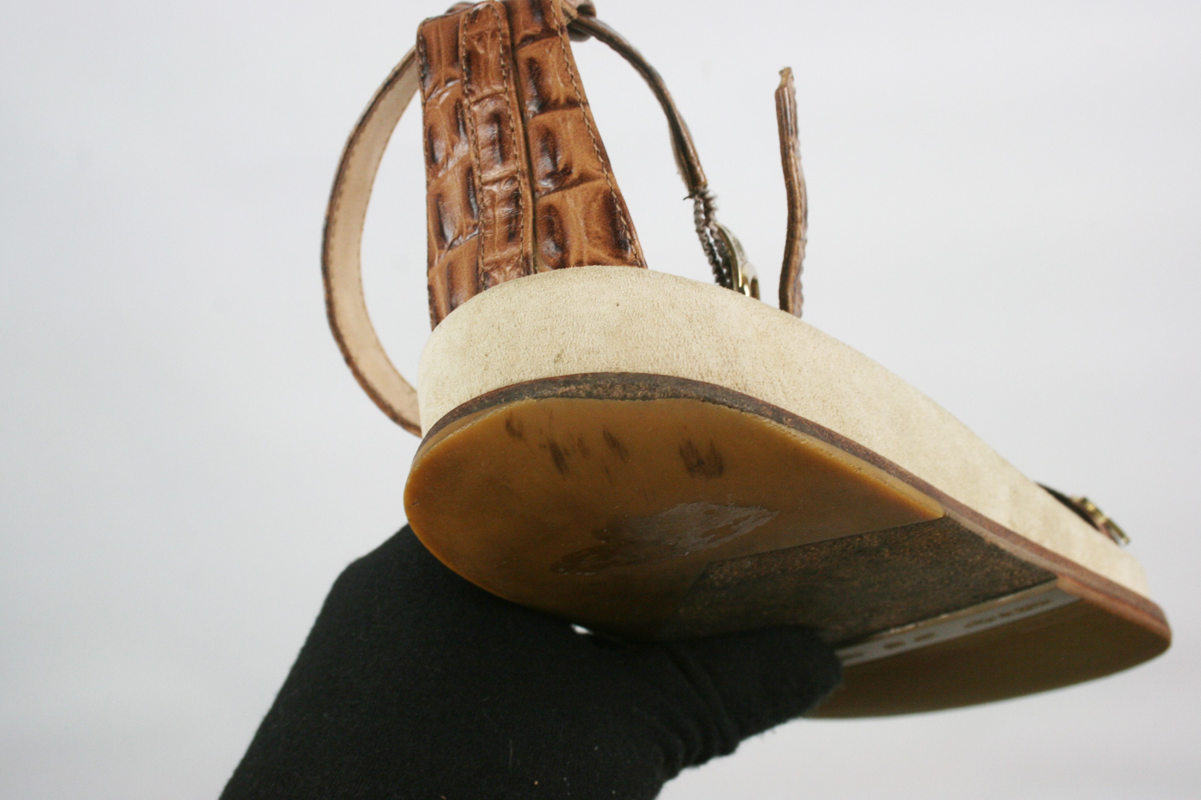 Vivienne Westwood 00S Orb Logo Faux Croco Leather Gladiator Sandals Y2K Size US 10 / IT 40 - 10 Thumbnail
