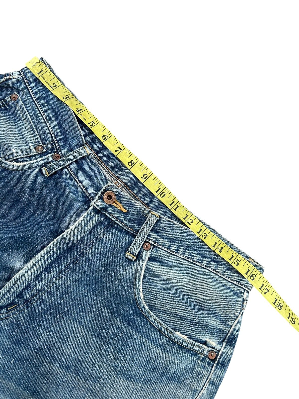 Kapital Thrashed Vintage Edwin 505x Selvedge Distressed Denim jeans Size US 33 - 14 Thumbnail