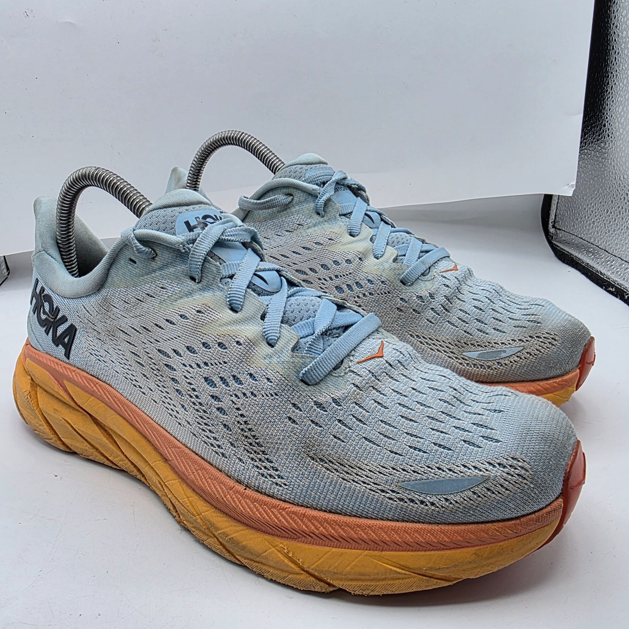 Hoka Hoka One One Clifton 8 Womens Size 8.5B Blue Orange Lightwei Size US 8.5 / IT 38.5 - 1 Thumbnail