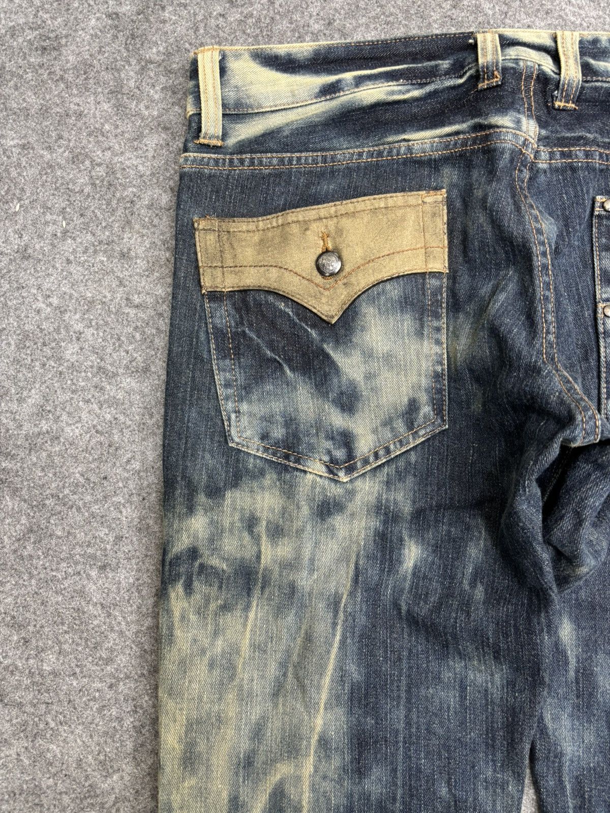 Japanese Brand 💥90s Style💥doublefocus Sick Fades Denim F591 Size US 35 - 13 Thumbnail