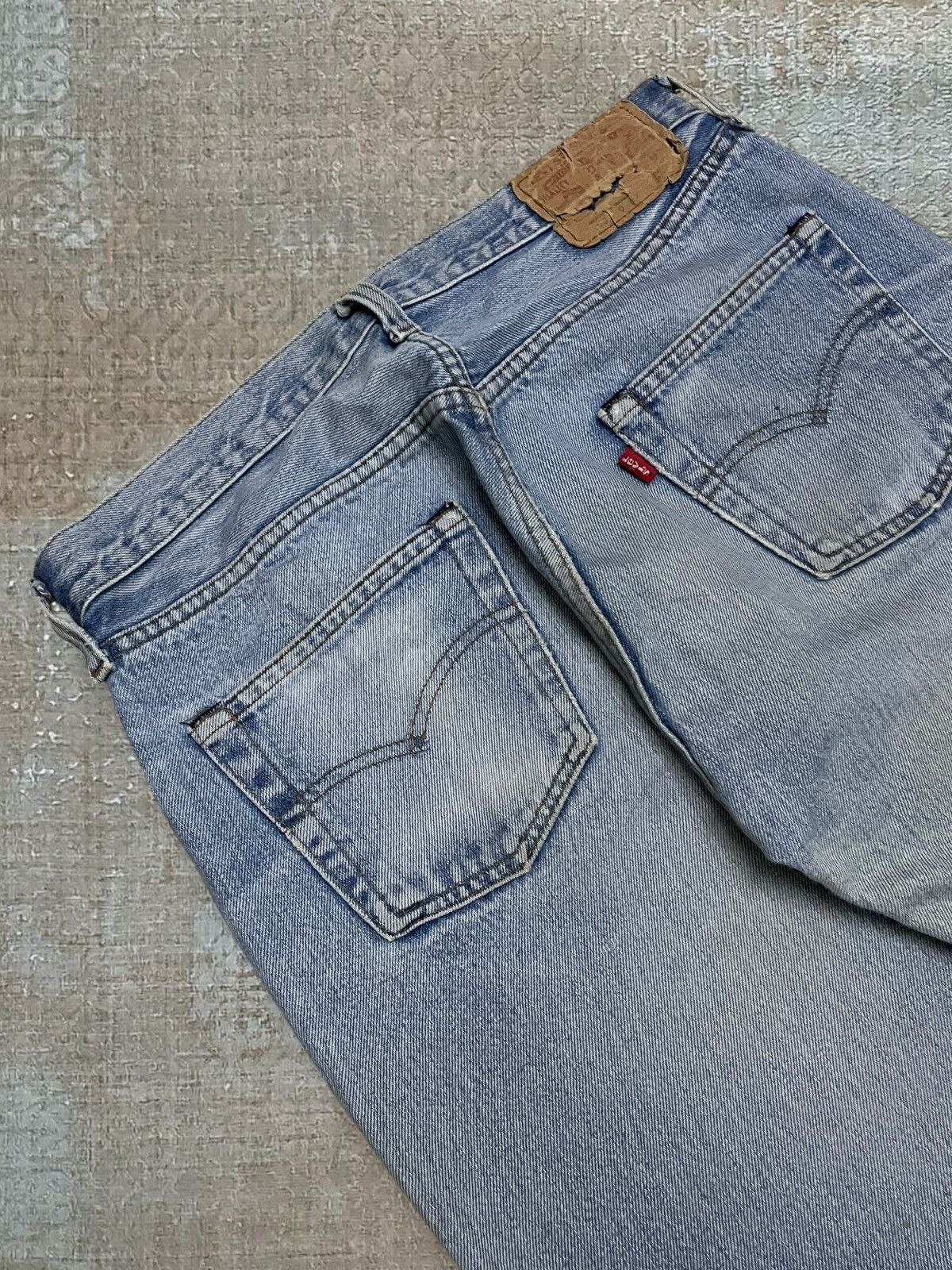 Levi's Vintage Clothing Vintage 1990s Designer Levis 501 Distressed Selvedge Denim Size US 32 / EU 48 - 17 Thumbnail