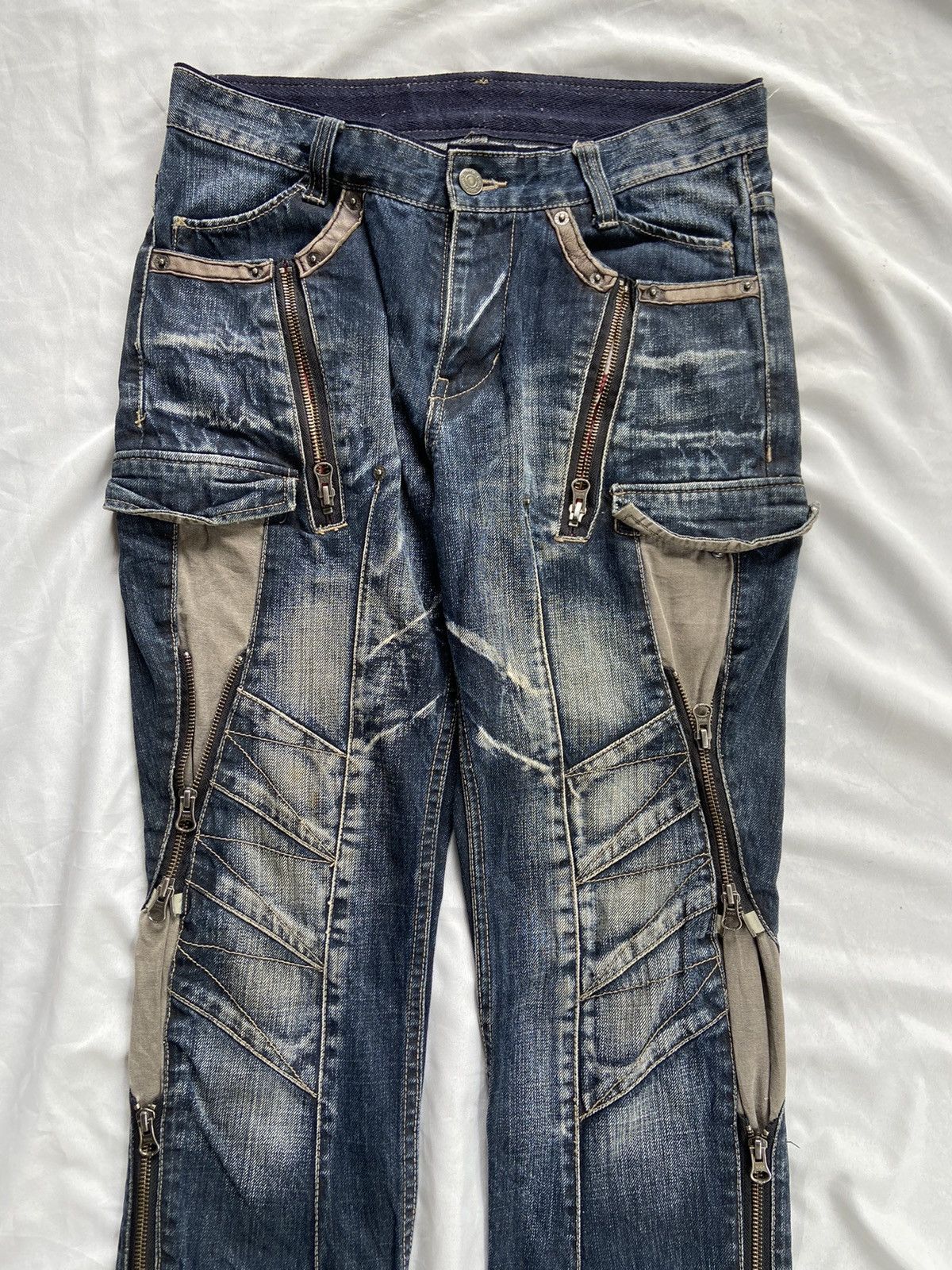 PPFM PPFM PUNK MULTI ZIPPER ARCHIVE DENIM PANTS Size US 31 - 3 Thumbnail