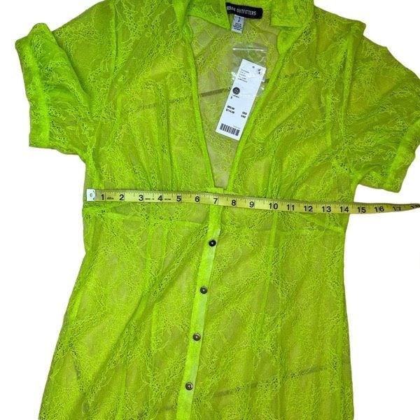 Urban Outfitters Urban Outfitters Connie green sheer lace maxi dress Size S / US 4 / IT 40 - 6 Thumbnail