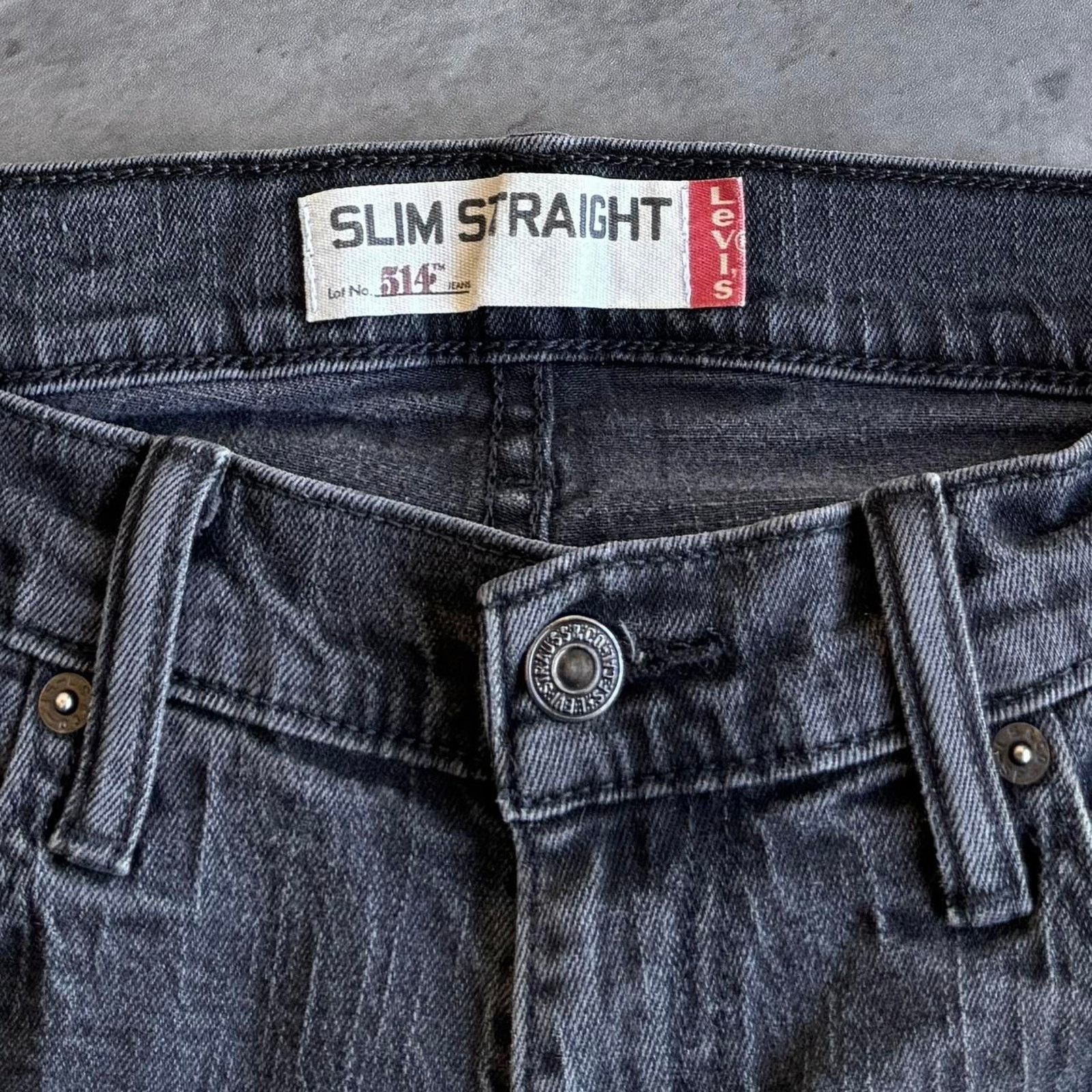 Levi's × Levi's Vintage Clothing Levi’s 514 Slim Straight Faded Black Essential Denim Jeans Size US 32 / EU 48 - 4 Thumbnail