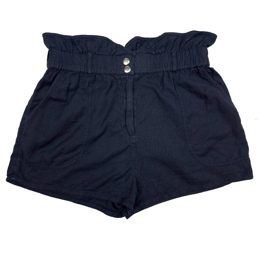ba&sh BA&SH Mustang Night Blue Navy Paperbag Shorts sz 1 / S Size 24" / US 00 / IT 34 - 5 Thumbnail