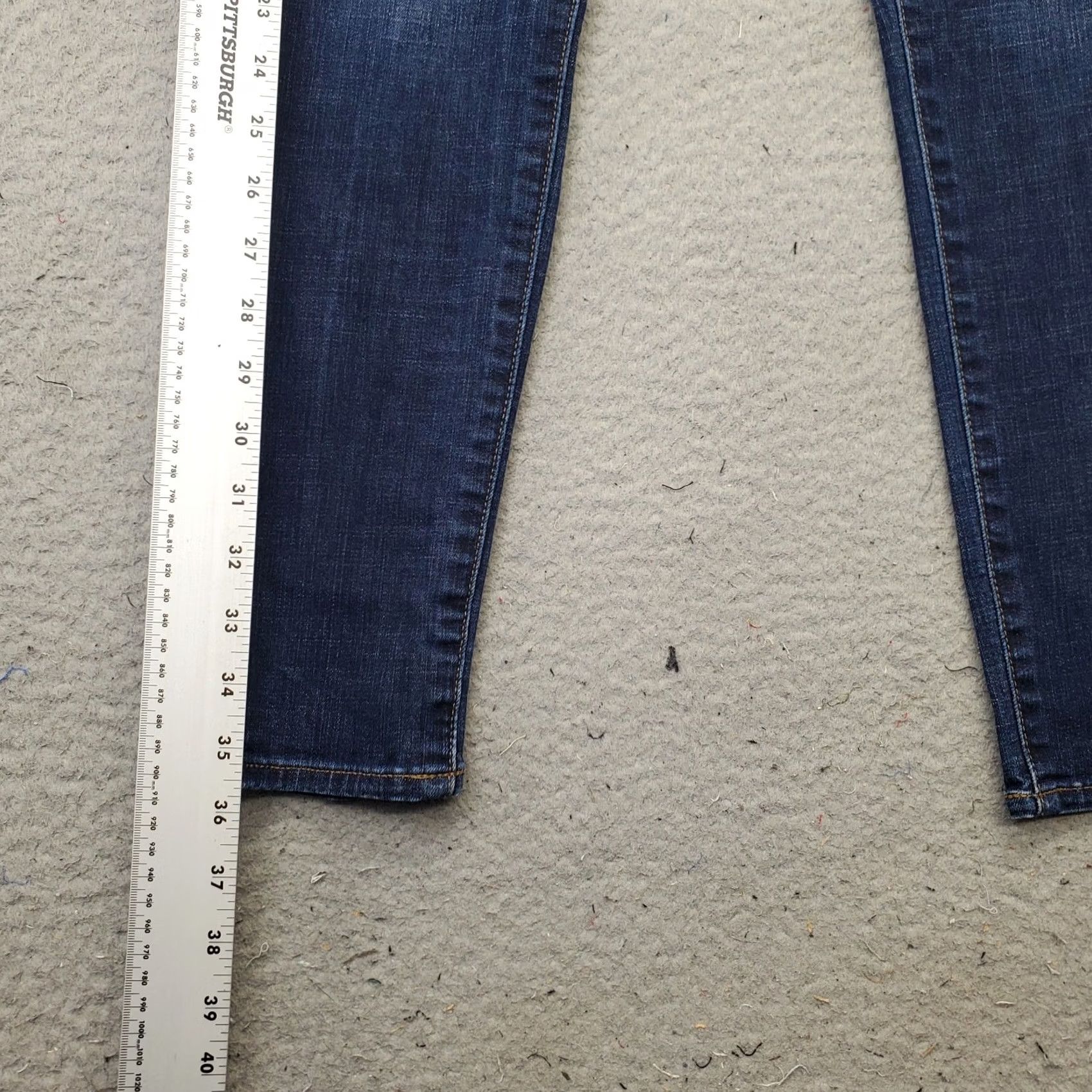 Gap Gap Womens Jeans Skinny 5-Pocket Design Blue Denim Cotton Faded Stretch Size 29 Jeans Adult Womens Size 29" - 3 Thumbnail