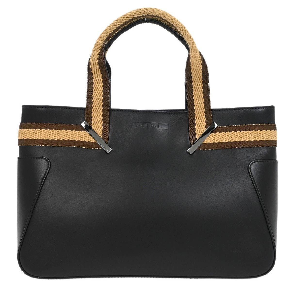 Gucci Canvas Web Leather Wih Handbag Black