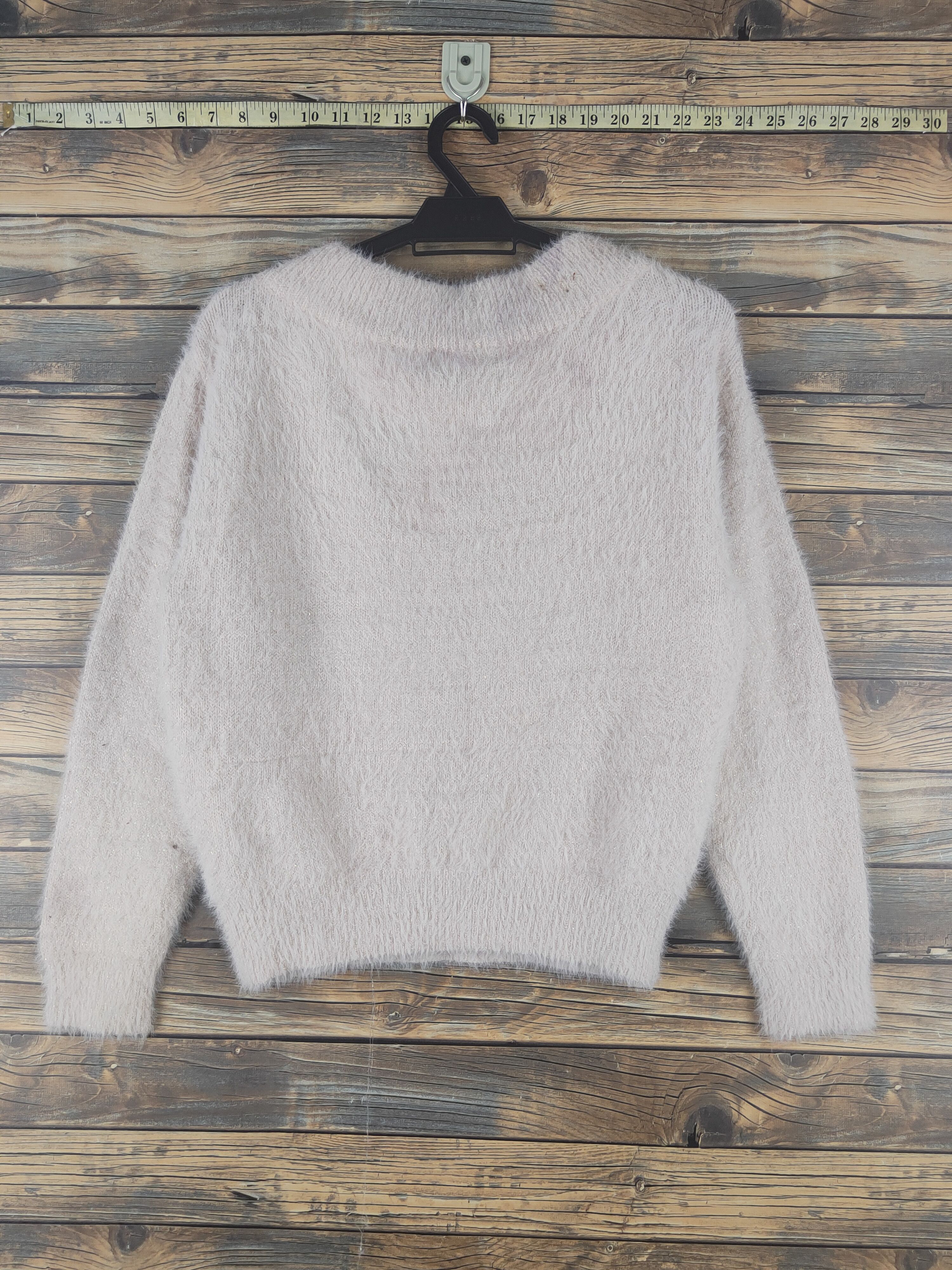 Japanese Brand Majestic Legon Pink Shag Shaggy Fur Mohair Knitwear #W1205 Size S / US 4 / IT 40 - 7 Thumbnail