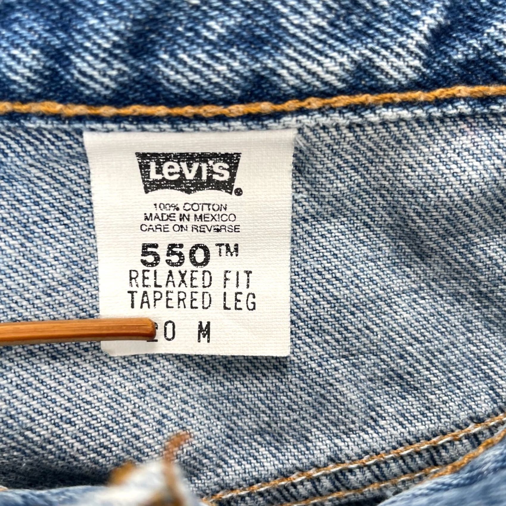 Levi's VINTAGE Levi's Jeans Womens Medium Blue 550 Denim Cotton Tapered Leg Relaxed Fit 31in Inseam 5-Pocket Design Mens Girls Size 32" / US 10 / IT 46 - 2 Thumbnail