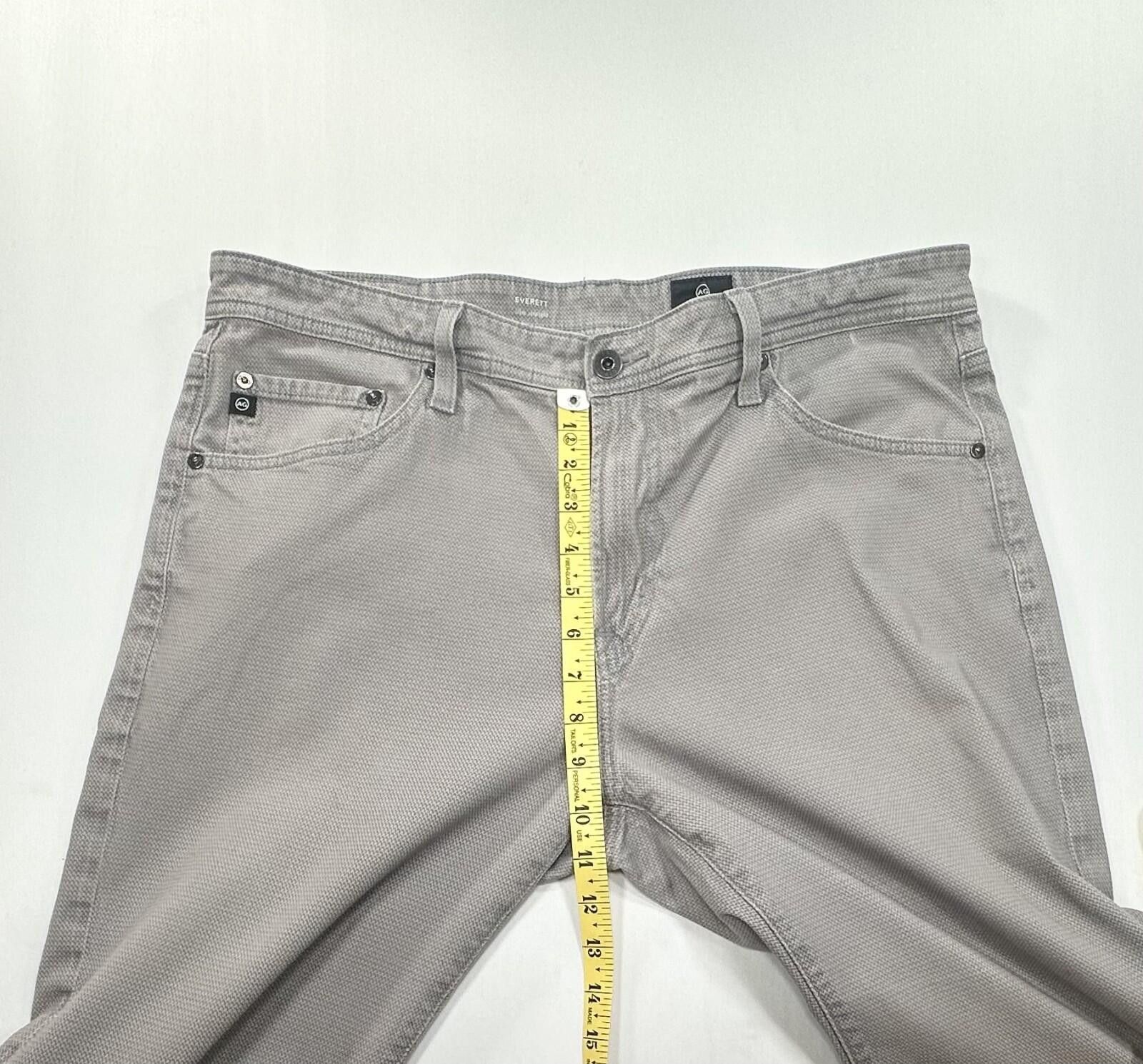 AG Adriano Goldschmied Adriano Goldschmeid Slim Straight Chinos Gray Mens 36/34 Size US 36 / EU 52 - 4 Thumbnail
