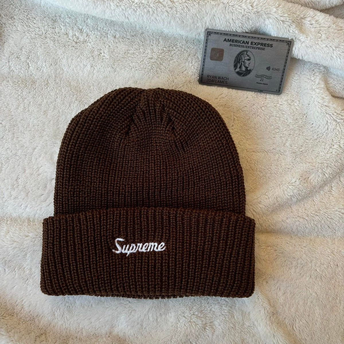 Supreme Supreme Brown Logo Beanie - Rare Size ONE SIZE - 1 Preview