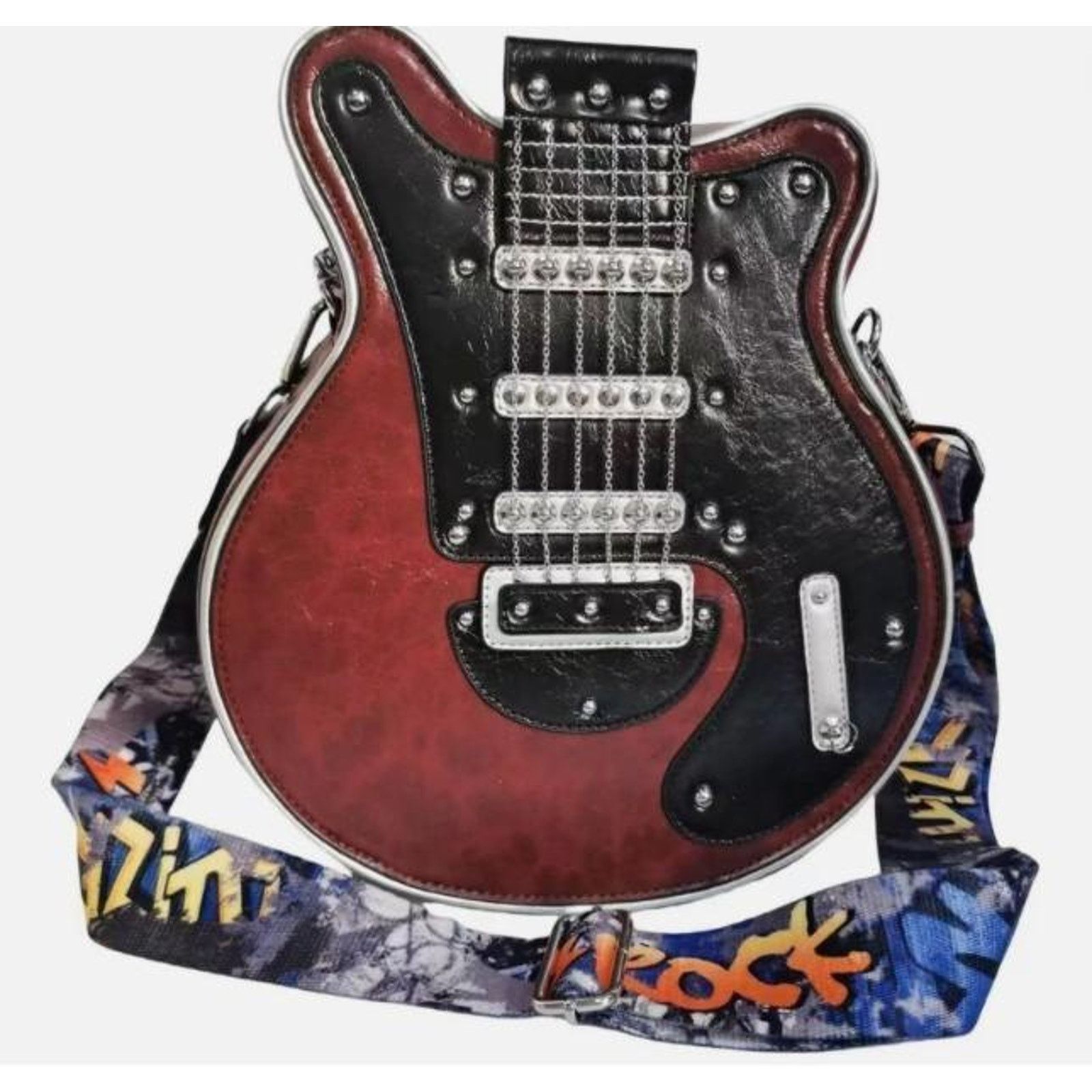 The Unbranded Brand Guitar Shaped Crossbody Bag / Purse / Handbag for Women~New~ Size ONE SIZE - 2 Thumbnail