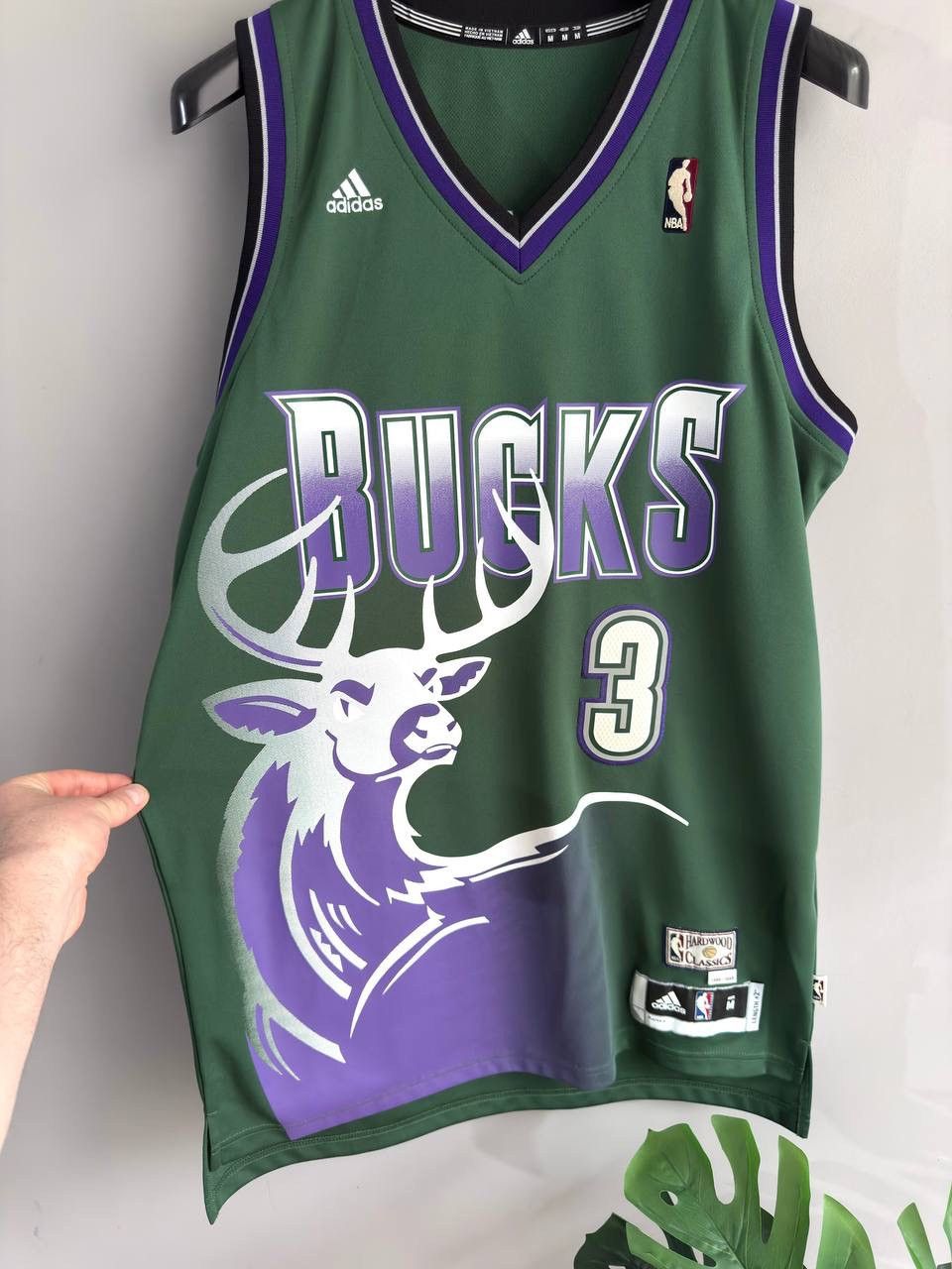 Adidas Milwaukee Bucks 1995-99 NBA Basketball Jersey #3 JENNINGS, M Size US M / EU 48-50 / 2 - 7 Thumbnail