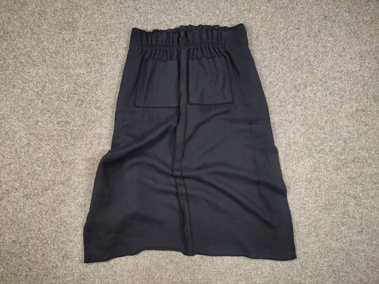 Japanese Brand Christa De Carouge Design Dark Linen Pocket Wide Skirt Size 36" / US 14 / IT 50 - 12 Thumbnail
