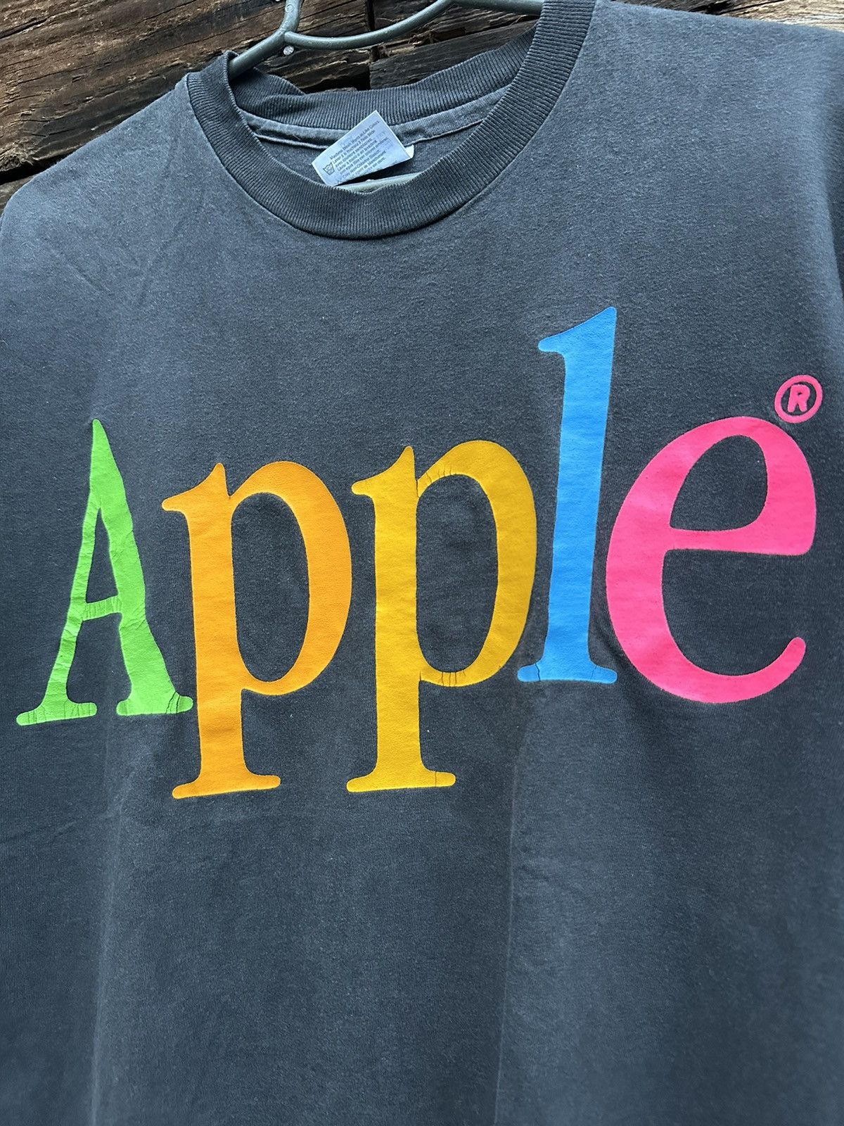 Apple Apple Vintage Sun Faded Tee T Shirt Size US L / EU 52-54 / 3 - 4 Thumbnail