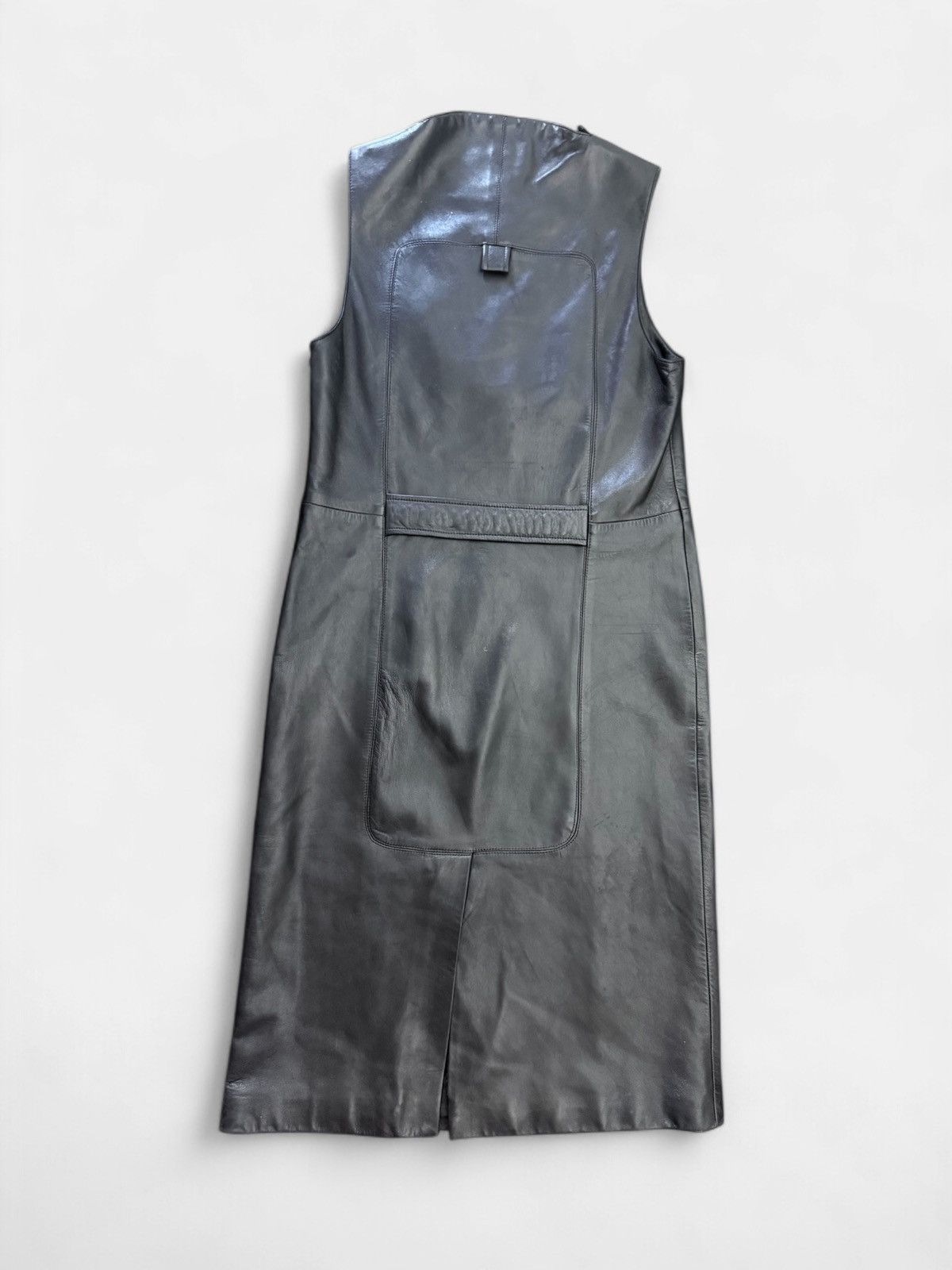 Hussein Chalayan Hussein Chalayan - Early 00’s Genuine Leather Dress Size M / US 6-8 / IT 42-44 - 4 Thumbnail