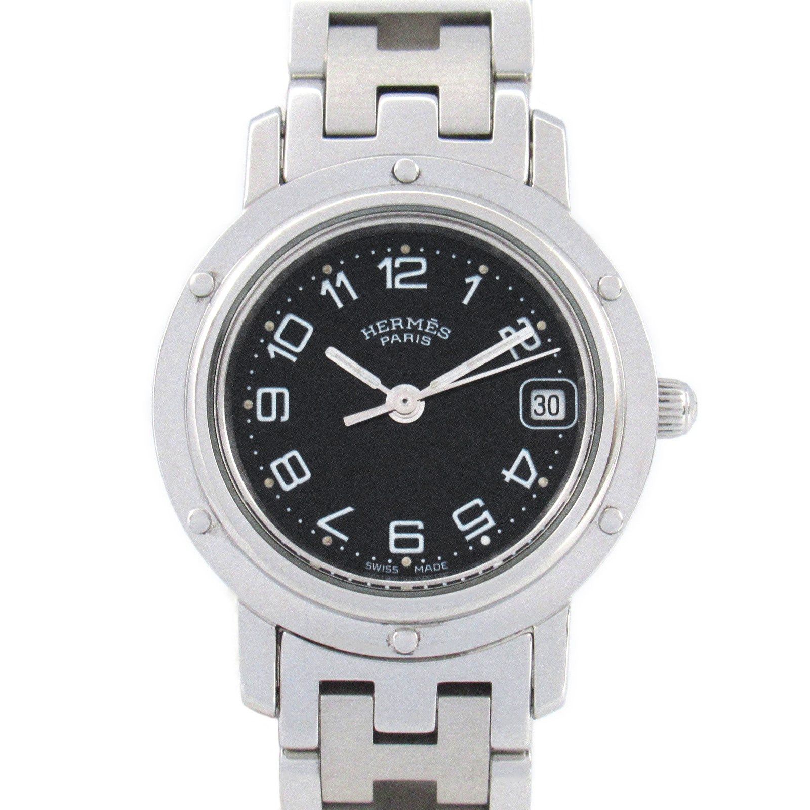 Hermes Hermes Clipper Women Watch Quartz Stainless Steel Black Size ONE SIZE - 1 Thumbnail