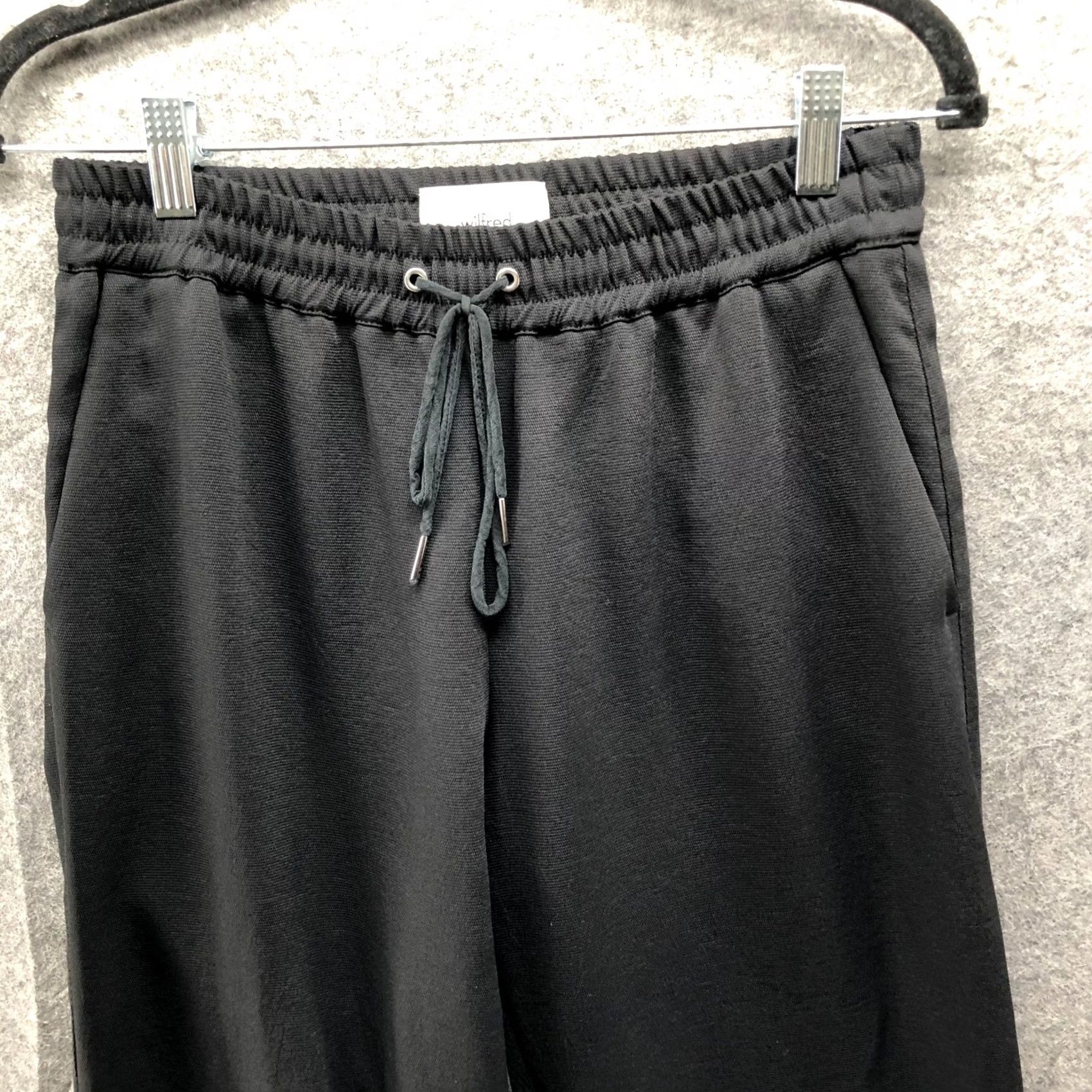 Vintage Wilfred Jogger Pants Womens S Black High Rise Relaxed Drawstring Size 28" / US 6 / IT 42 - 6 Thumbnail