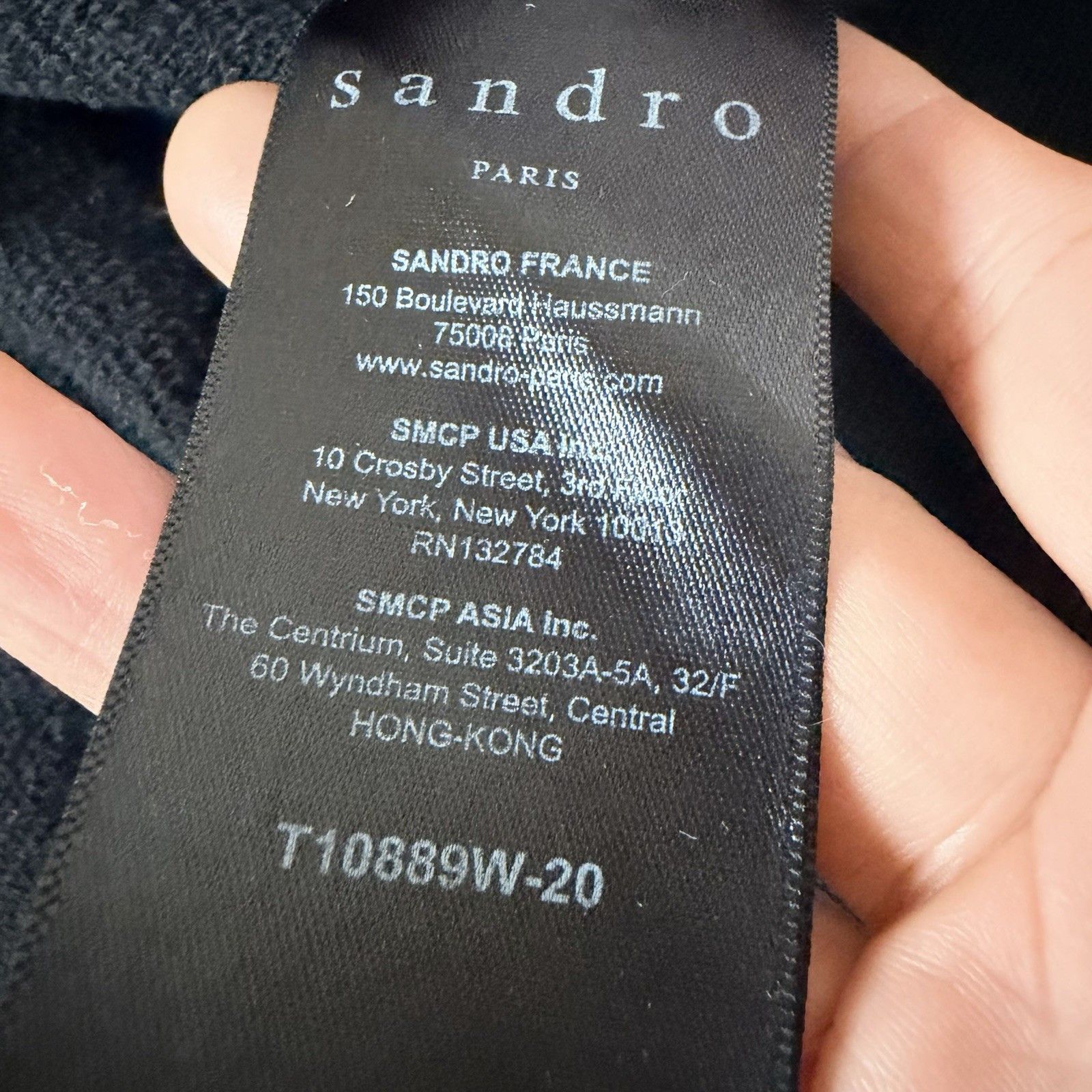 Sandro Sandro Paris Womens L Black Half Zip Hoodie Minimalist Size L / US 10 / IT 46 - 12 Thumbnail