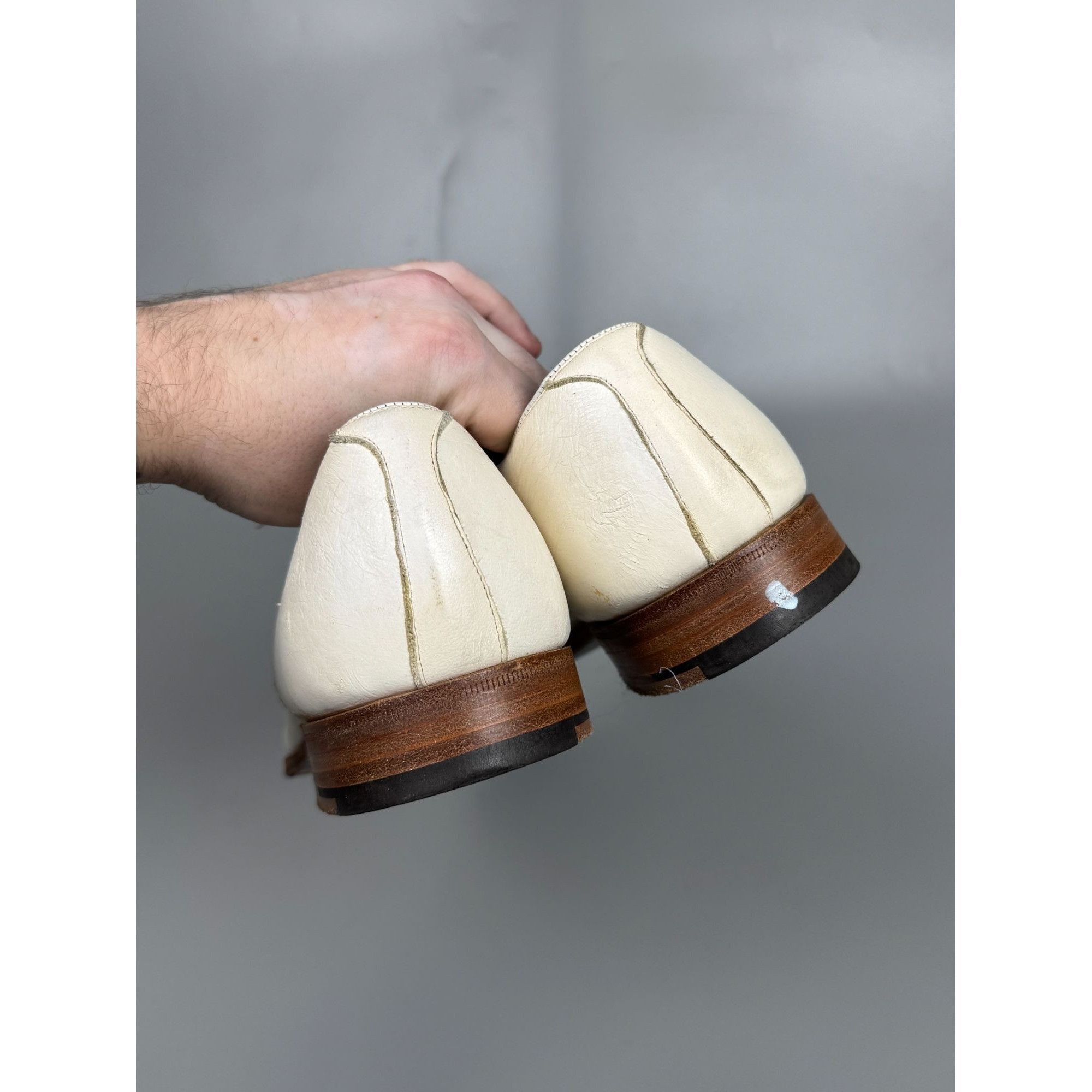 Church's Church’s White Leather Derby Shoes (Y1170) Size US 10.5 / EU 43-44 - 8 Thumbnail