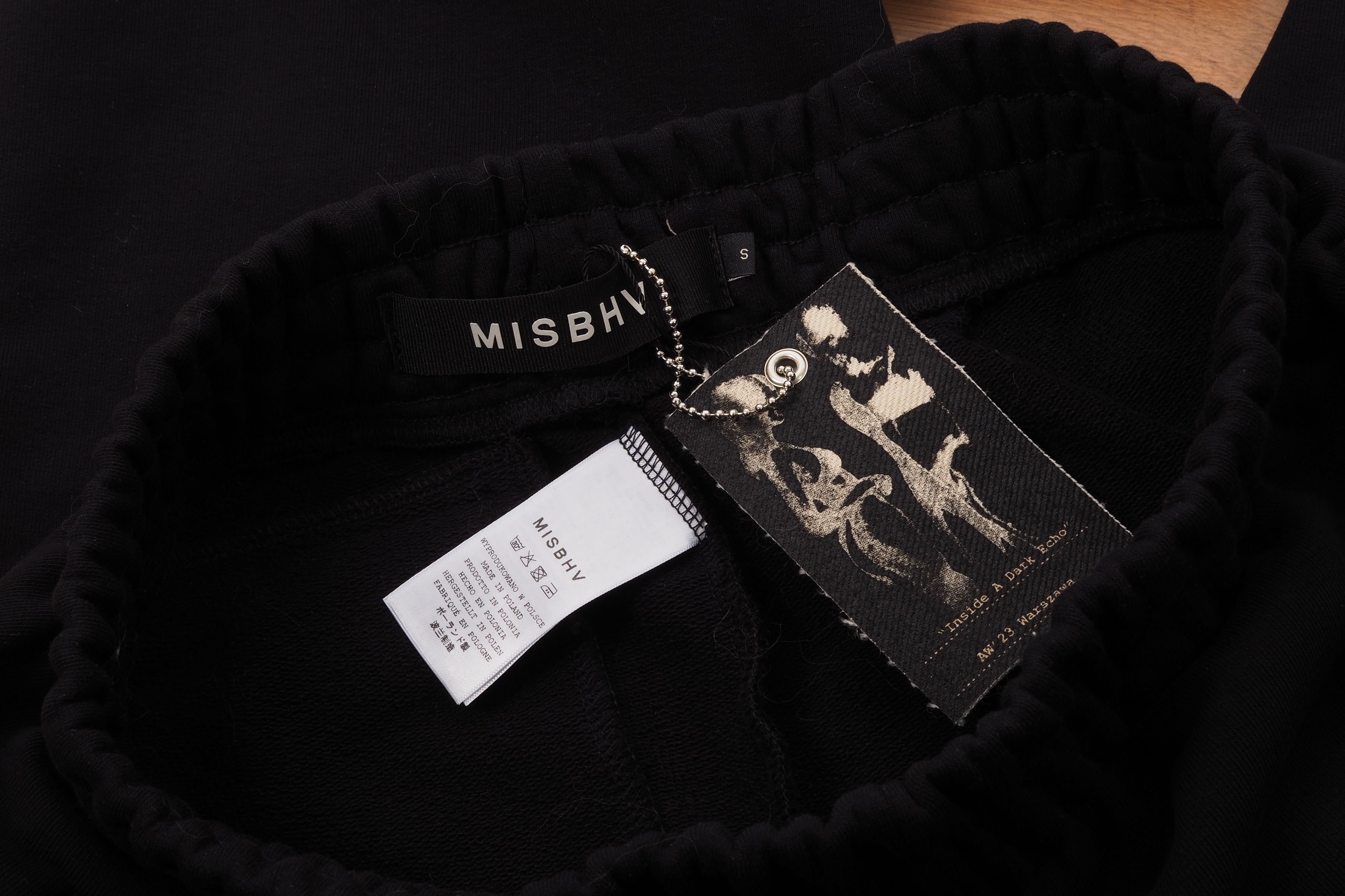 Misbhv MISBHV “Inside a Dark Echo” Black Sweatpants Size US 29 - 4 Thumbnail