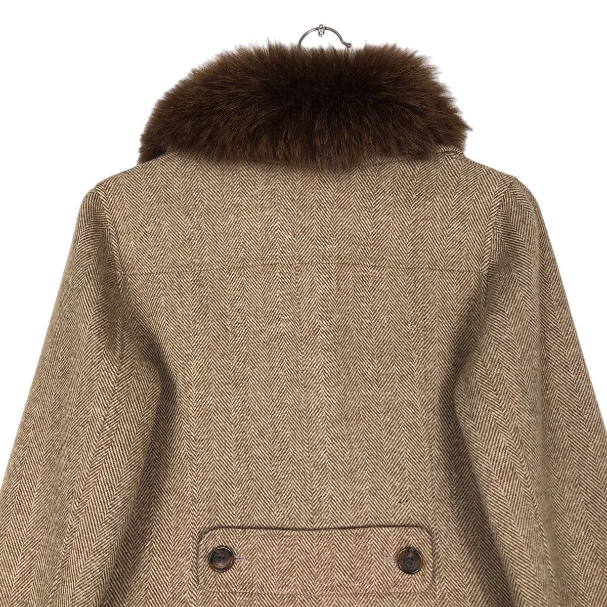 Burberry 🔥Vintage Wool Jacket Burberry Nova Check Mink Fur Collar Size US M / EU 48-50 / 2 - 9 Thumbnail