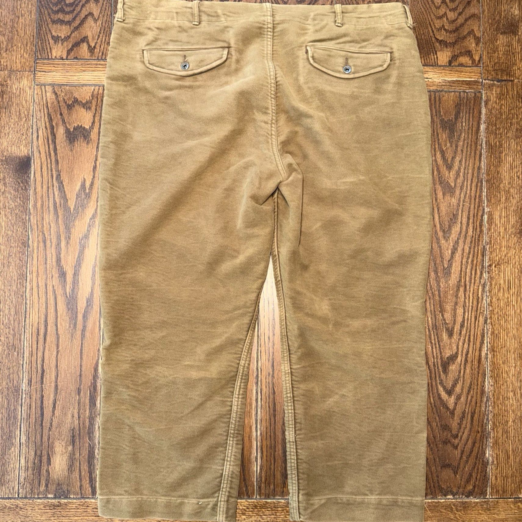 Polo Ralph Lauren VINTAGE Polo Ralph Lauren Suffield Pant Moleskin 42x30 Straight Brown Pockets - Polo Ralph Lauren Pants Size US XL / EU 56 / 4 - 5 Thumbnail