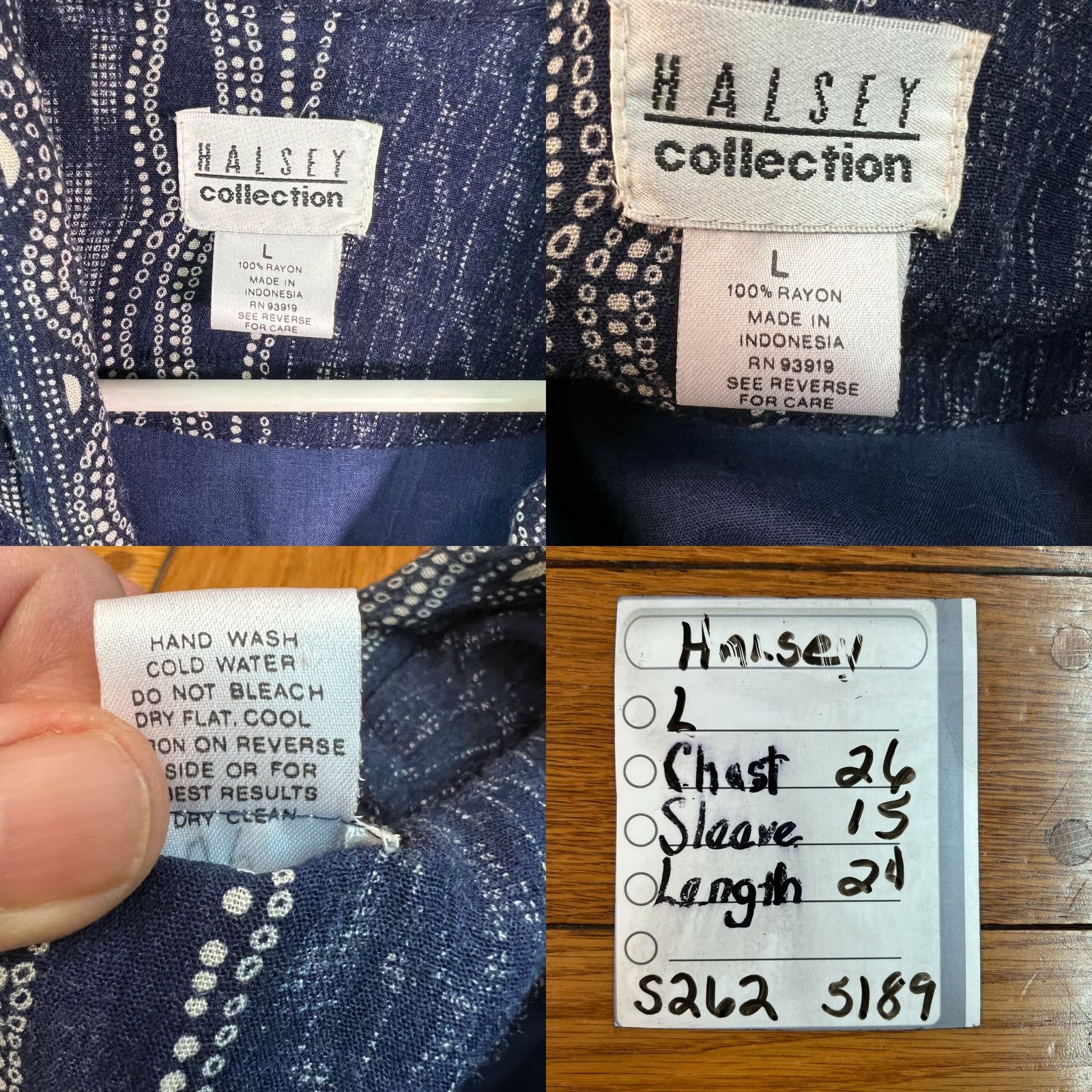 Vintage Vintage Halsey Collection Geometric Print Short Zip Jacket Women's Size L Blue Knit Fall Winter Size L / US 10 / IT 46 - 8 Thumbnail