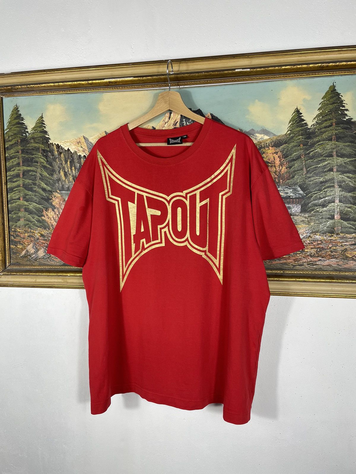 Affliction × Tapout × Vintage CRAZY VINTAGE Y2K TAPOUT AFFLICTION GRUNGE RED T-SHIRT Size US XXL / EU 58 / 5 - 2 Thumbnail