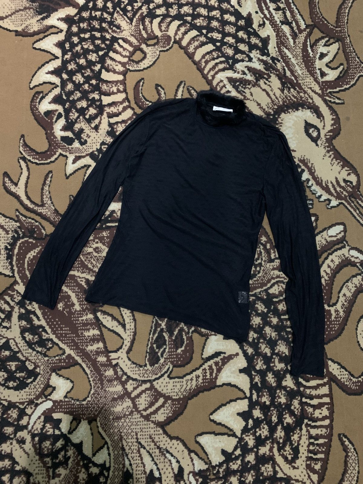 Beauty Beast 1990s Anna Lisa Mesh Shirt Gothic Fur Size M / US 6-8 / IT 42-44 - 1 Thumbnail