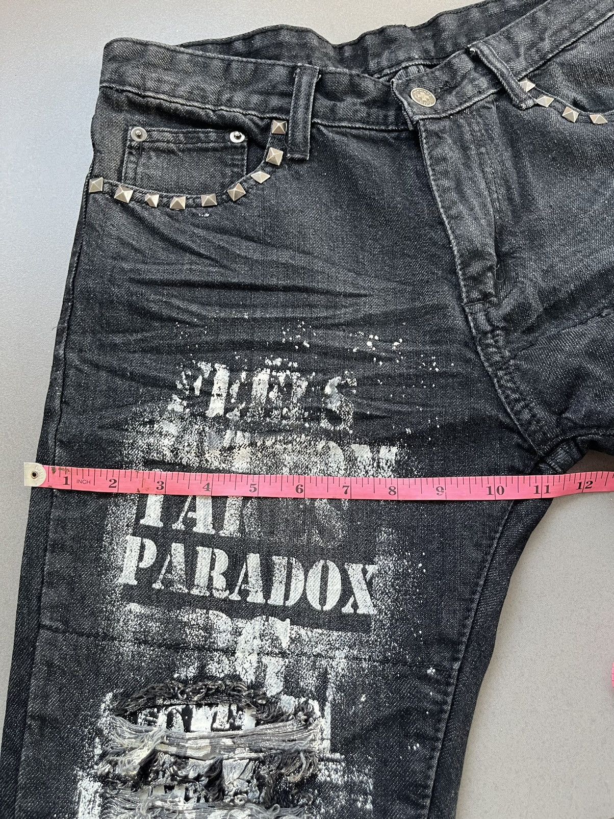 14th Addiction BERNINGS SHO SEDITIONARIES POEM DISTRESSED PUNK STYLE DENIM Size US 32 / EU 48 - 19 Thumbnail