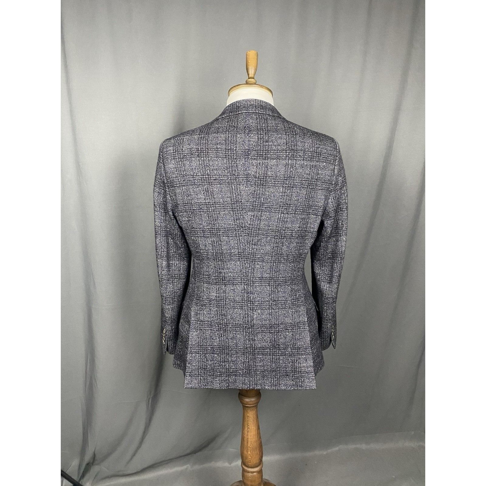Etro Etro New Jersey Men's Gray Alpaca Wool Checked Blazer Jacket Size 44R - 8 Thumbnail