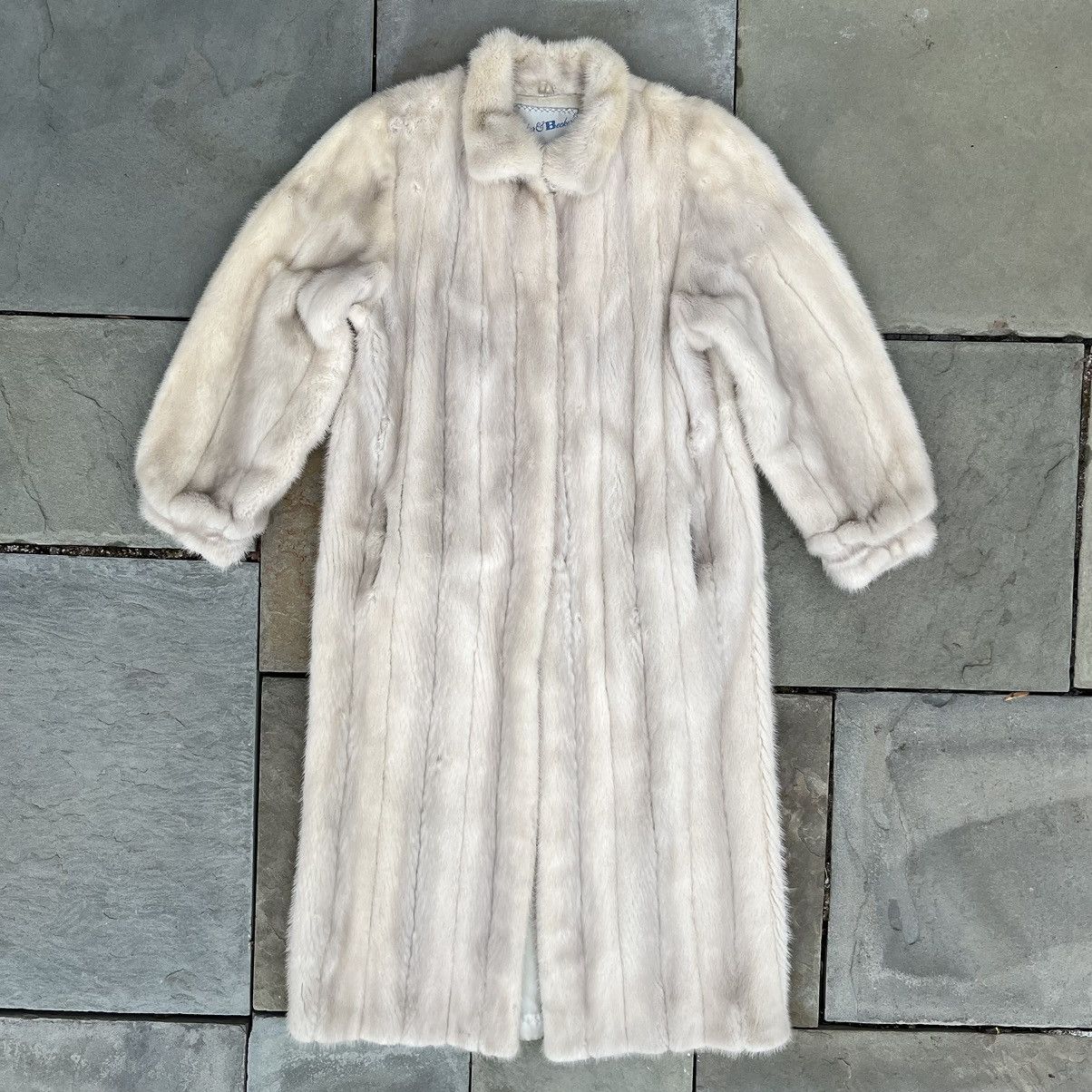 Vintage Vintage 80s Pastel Cream Mink Full Length Fur Coat Size M / US 6-8 / IT 42-44 - 1 Thumbnail