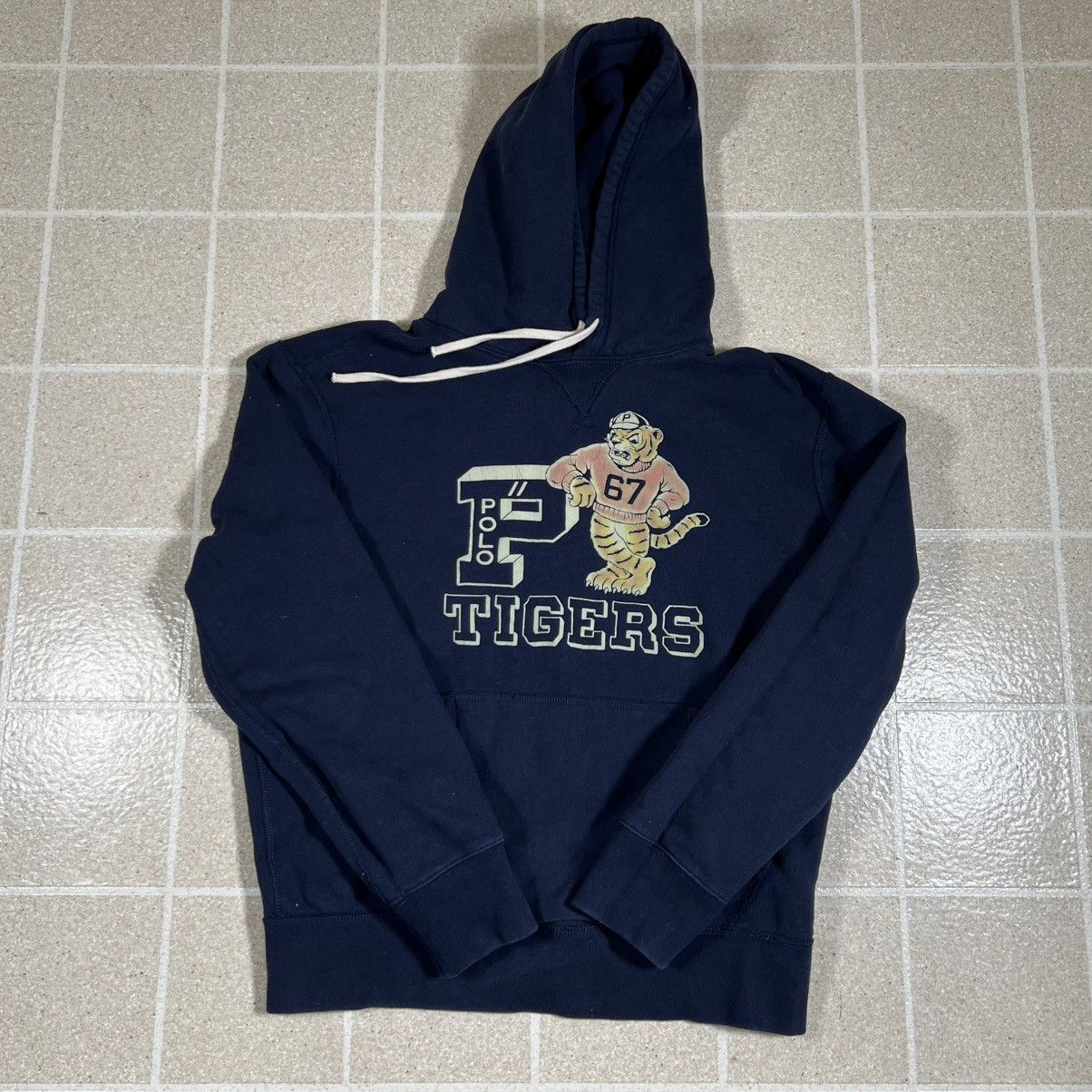 Polo Ralph Lauren POLO Ralph Lauren Single V Hoodie Tiger Flocking Sweatshirt Size US M / EU 48-50 / 2 - 1 Thumbnail