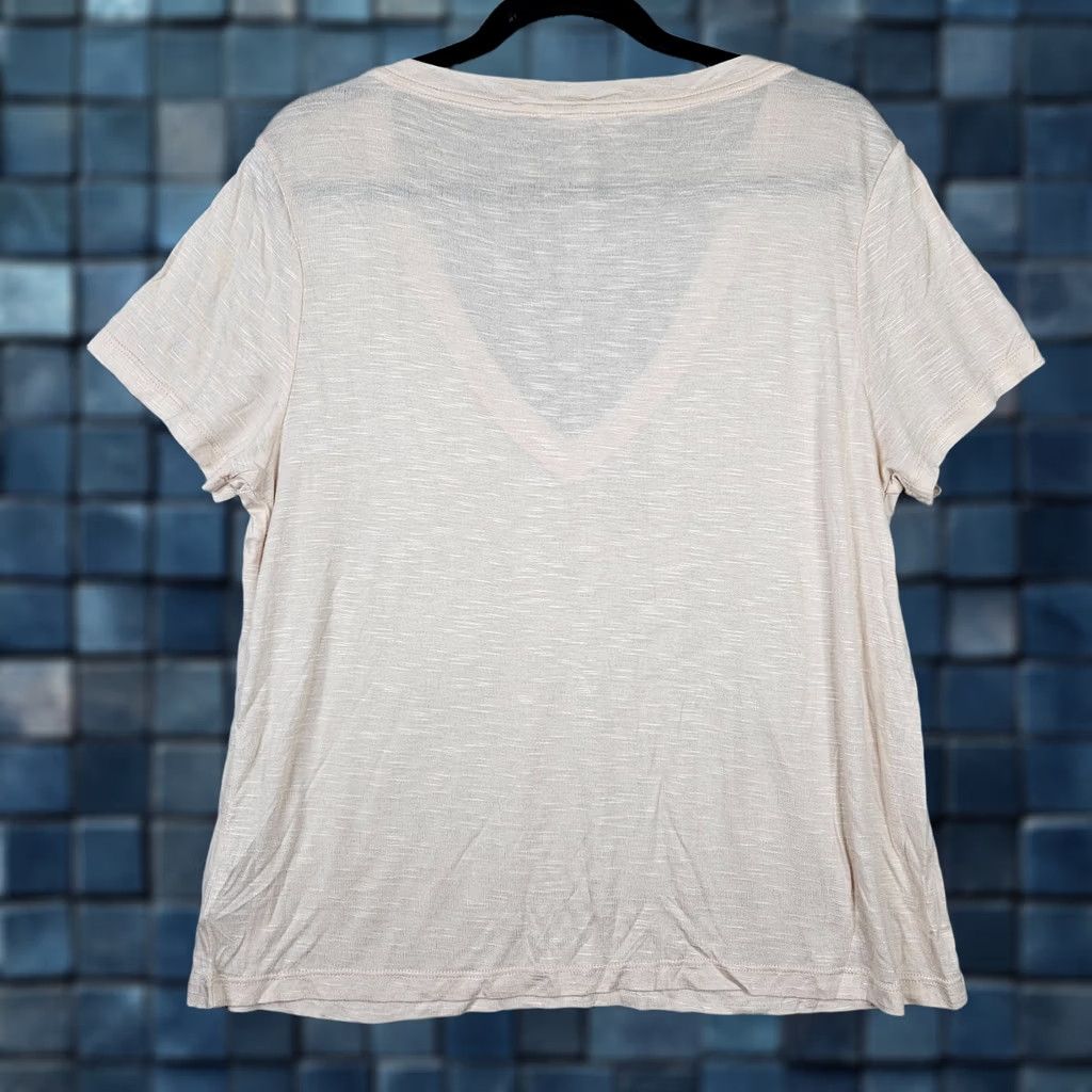 Vintage TART T-Shirt Women’s Light Peach Pink V-Neck Short Sleeve Size S Size 28" / US 6 / IT 42 - 1 Thumbnail