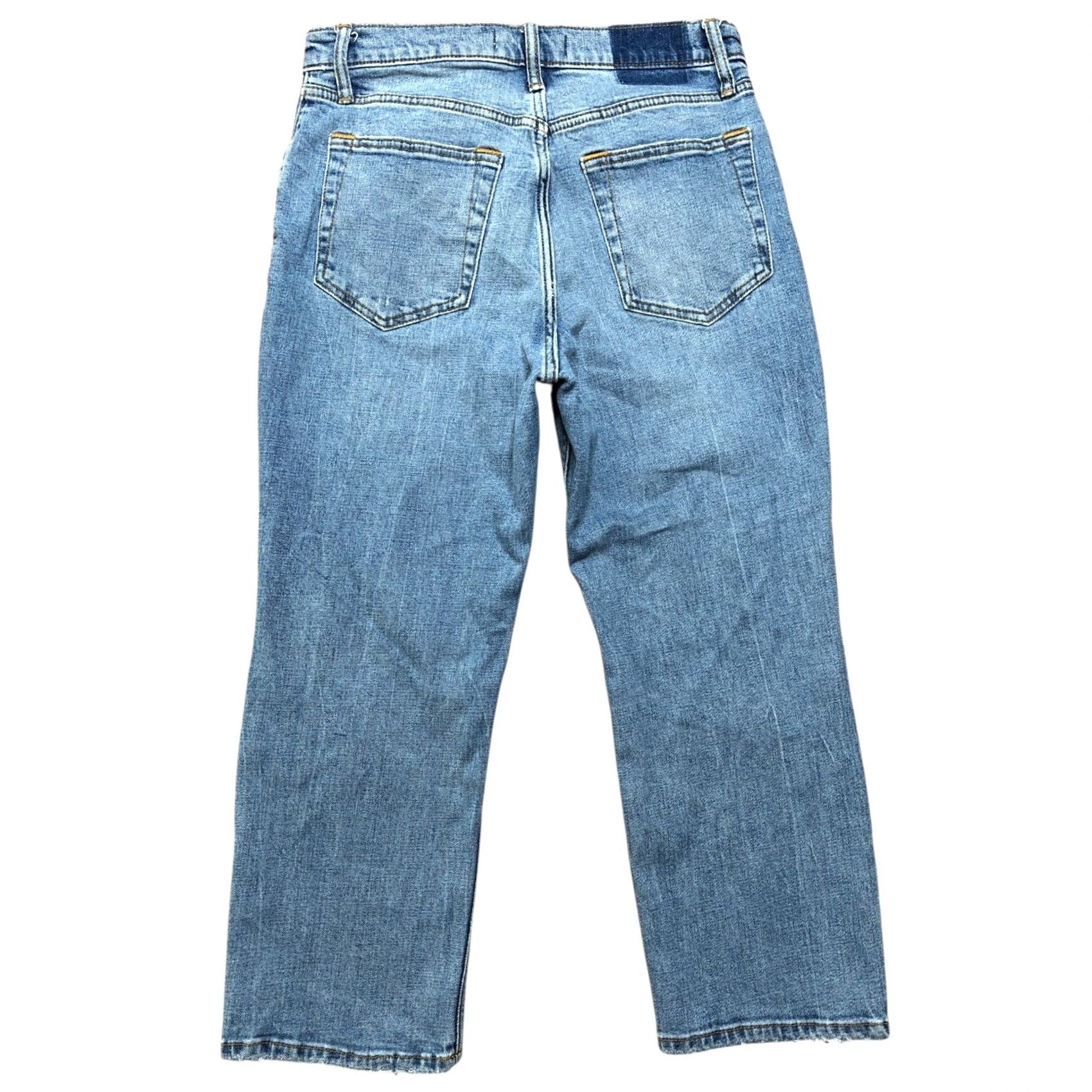 Abercrombie & Fitch Abercrombie & Fitch Jeans Ankle Regular 29/XS Blue 5-Pocket Distressed Stretch City 90s Womens Size 29" - 4 Thumbnail