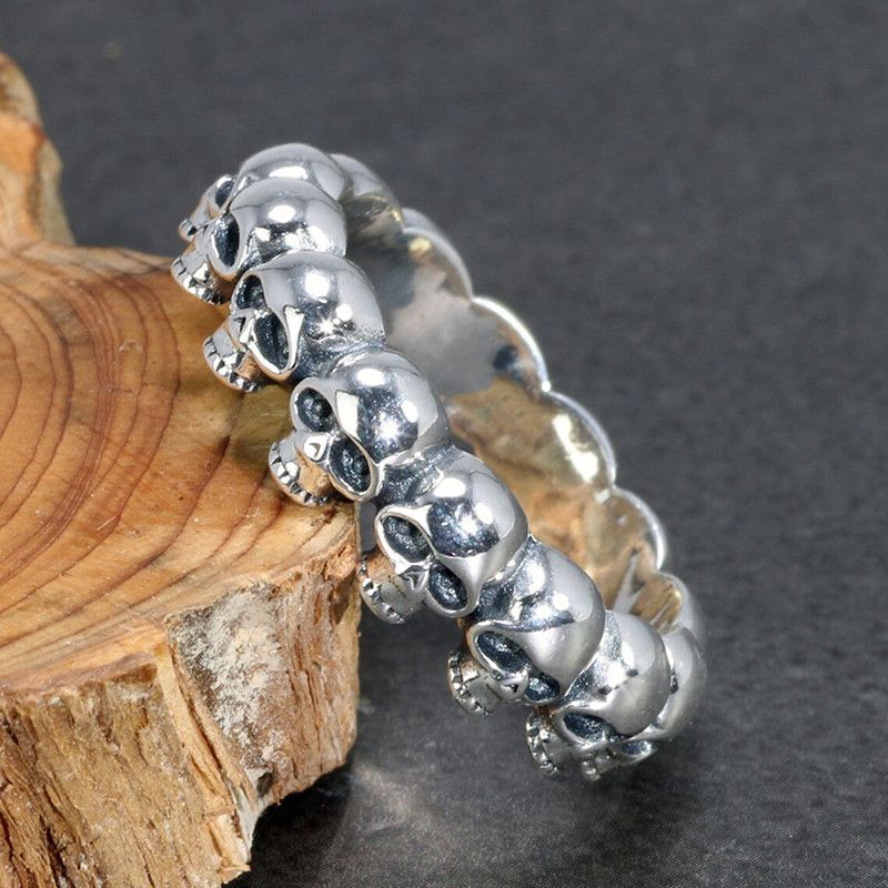 Jewelry × Vintage SIZE 10 Punk Skull Ring Size ONE SIZE - 6 Thumbnail