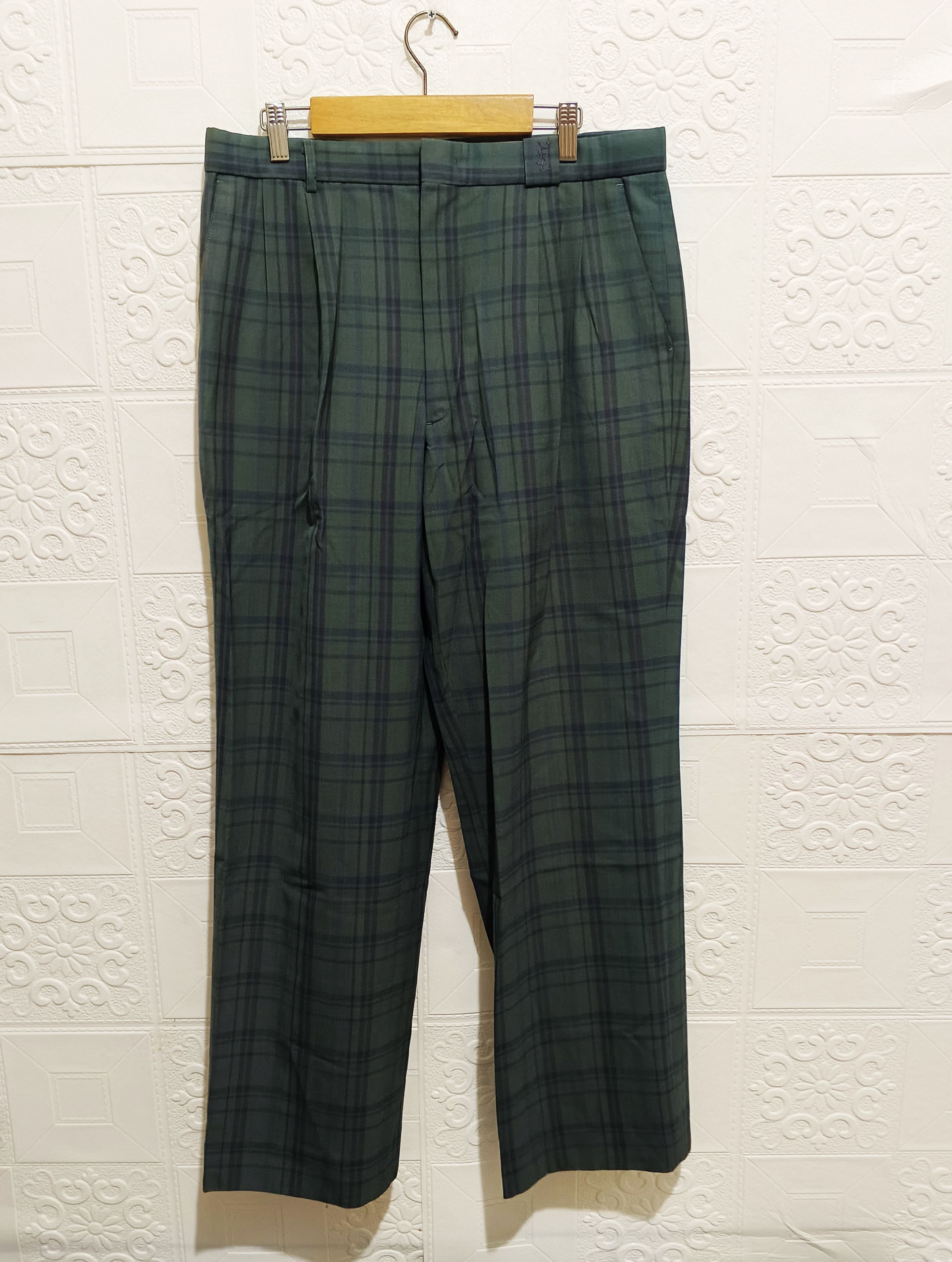 Yves Saint Laurent YVES SAINT LAURENT 90s PLAID PANTS Size US 33 - 1 Thumbnail