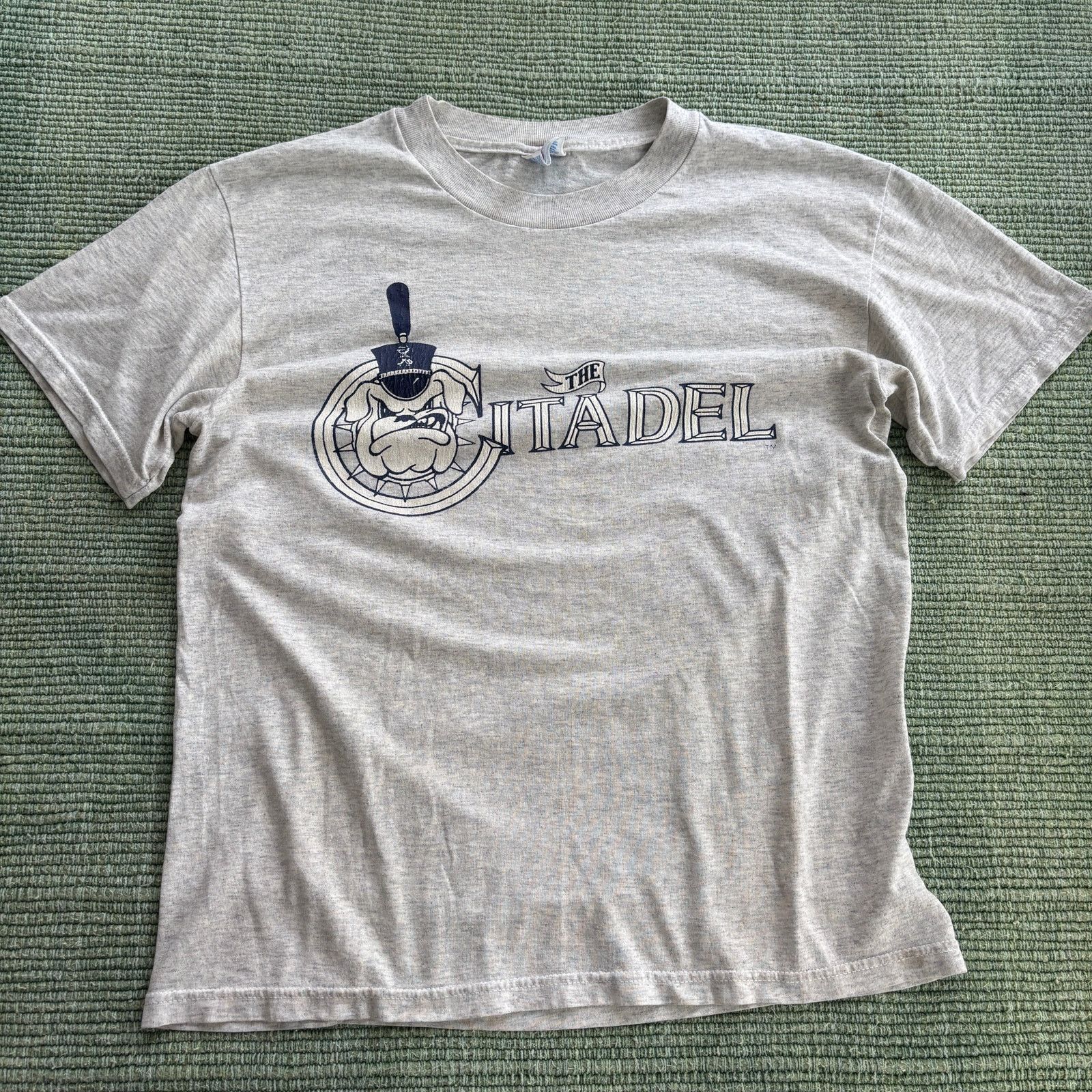 Hanes Vintage "The Citadel" Bulldog Tee Shirt Cotton Sz S Size US S / EU 44-46 / 1 - 2 Thumbnail