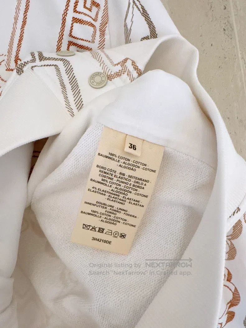 Other Hermes Spinning Rhythm White Baseball Jacket Size XS / US 0-2 / IT 36-38 - 9 Thumbnail