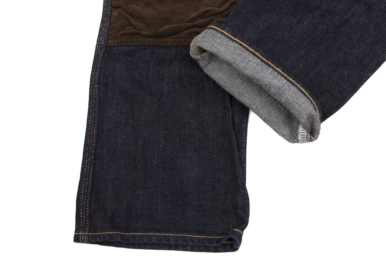 Junya Watanabe Corduroy Knee Patch Denim in Indigo Brown, Size S Size US 38 / EU 54 - 9 Thumbnail