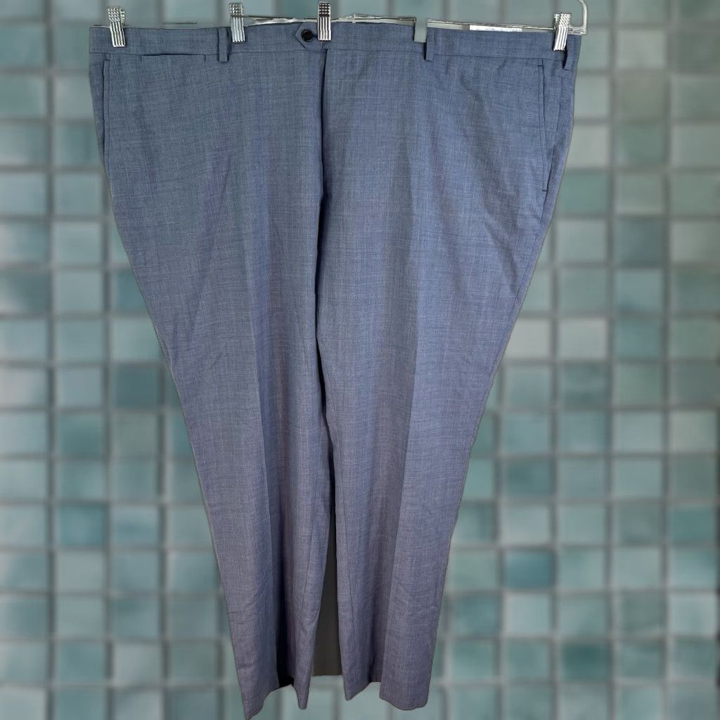 Proper Cloth VINTAGE Proper Cloth Dress Pants Mens Size 54 Blue Wool Straight Leg Formal 130's Tropical City Size US 38 / EU 54 - 1 Thumbnail