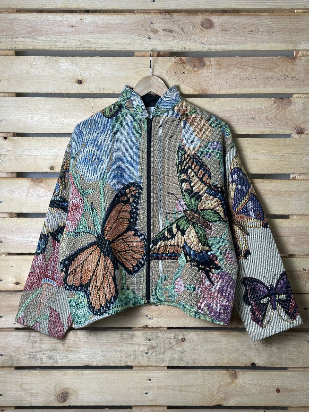 Beauty Beast × Designer 🔥Rare🔥Mari-e USA Fullprint Butterfly Knit Jacket Size US M / EU 48-50 / 2 - 1 Thumbnail