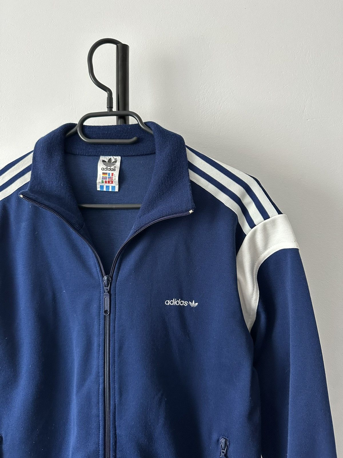 Vintage 80’s - 90’s Adidas athletic track top full zip jacket Size US L / EU 52-54 / 3 - 4 Thumbnail