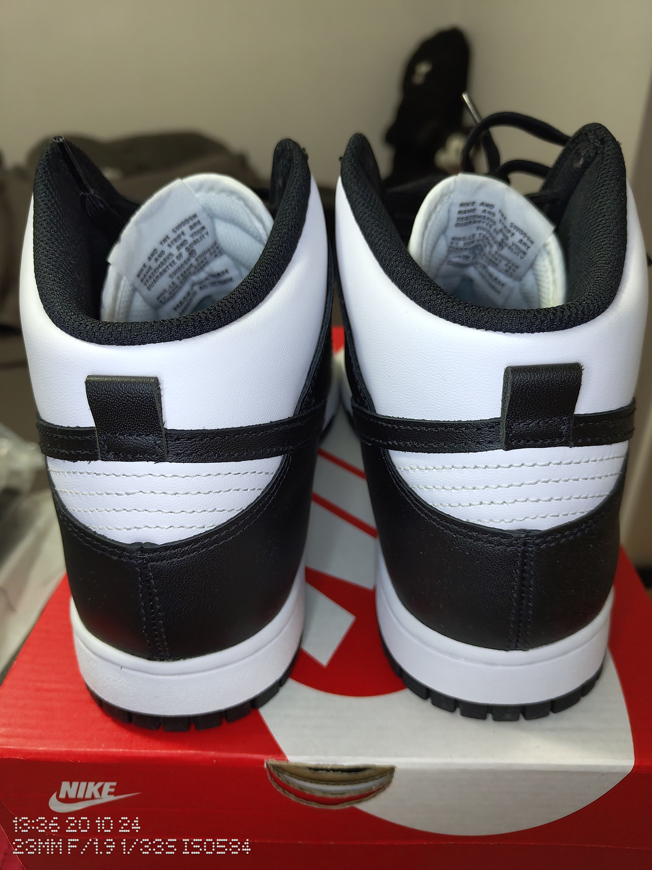 Nike Nike Dunk High Retro Black White Panda Size US 11.5 / EU 44-45 - 6 Thumbnail