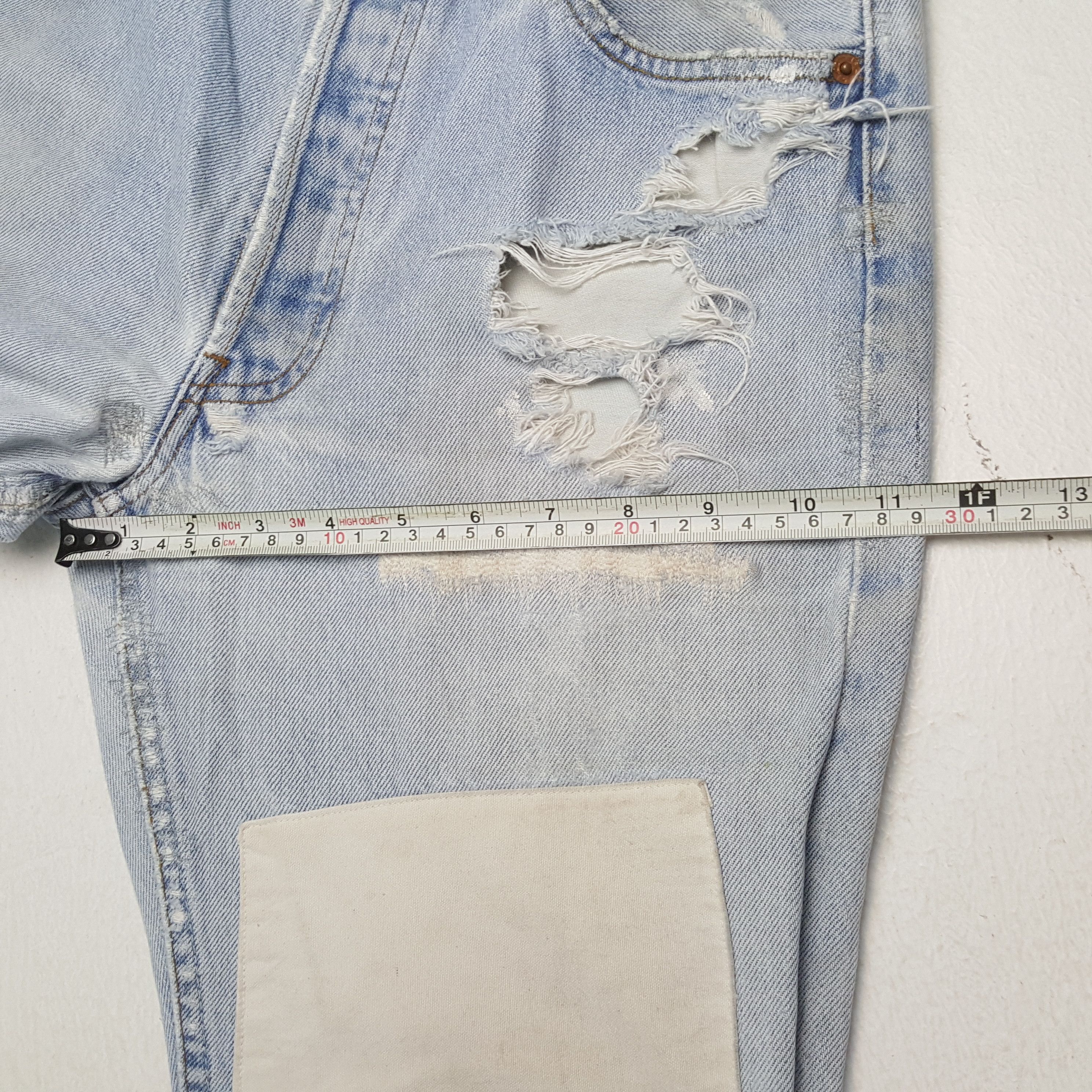 Levi's × Levi's Vintage Clothing × Vintage Vintage LEVI'S Kurt Cobain Distressed Patchwork Style Jeans Size US 28 / EU 44 - 9 Thumbnail